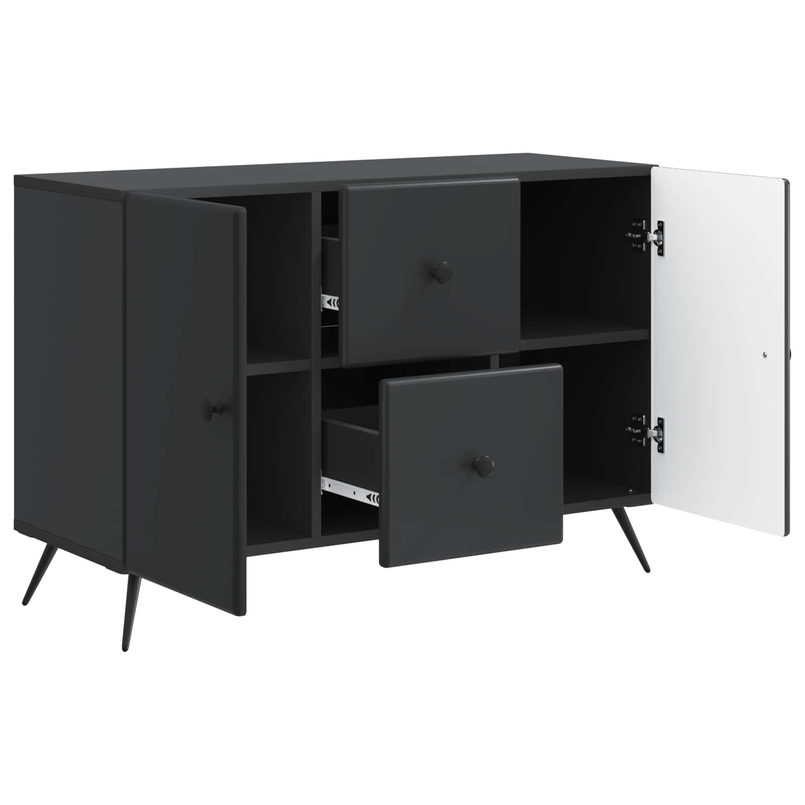 Buffet avec tiroir Noir 89 x 34,5 x 60 cm Bois d'ingénierie - XIOS