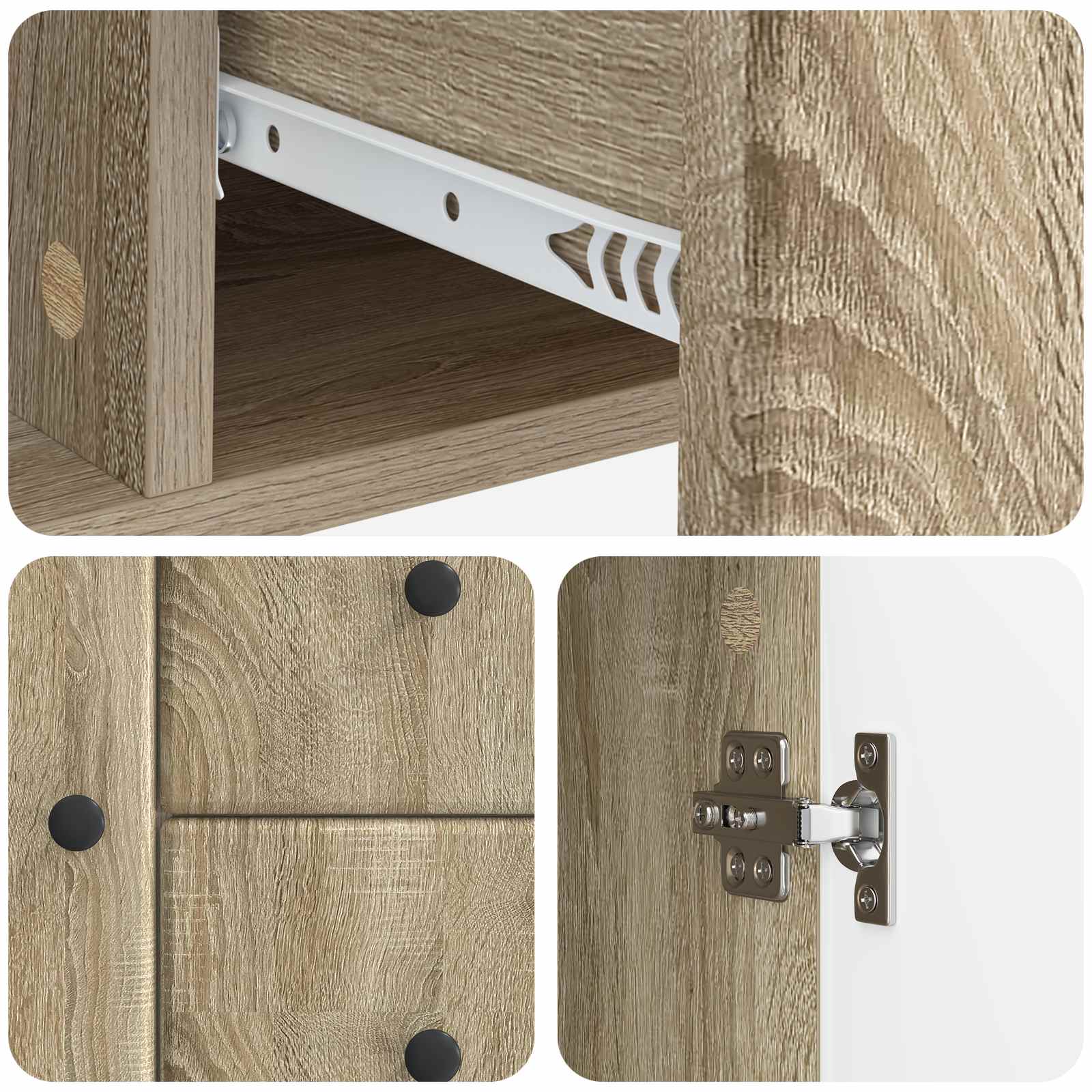 Buffet Chêne Sonoma 89 x 34,5 x 60 cm Bois d'ingénierie - XIOS
