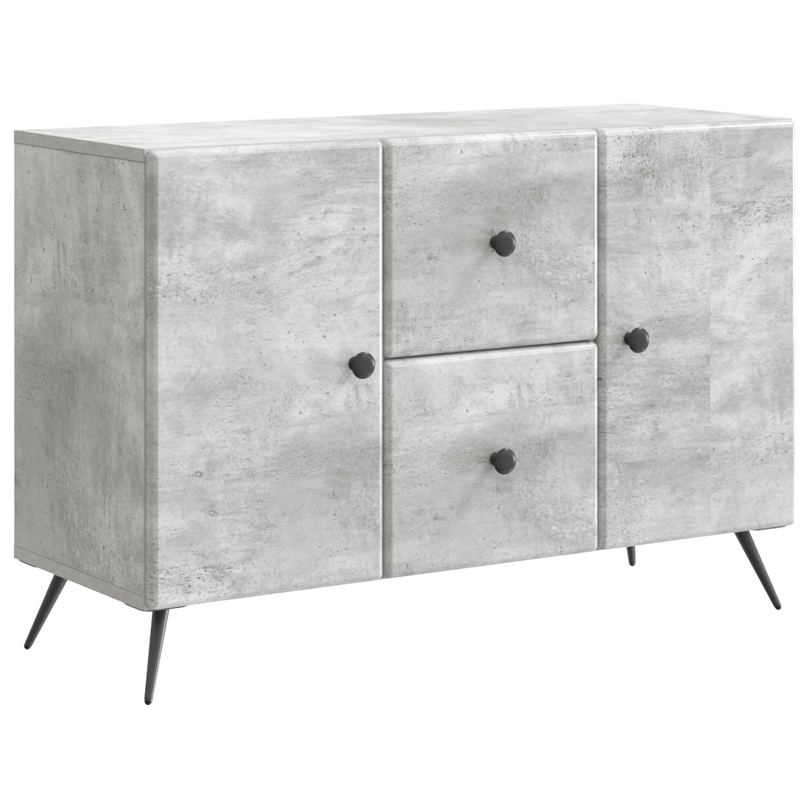 Buffet Gris béton 89 x 34,5 x 60 cm Bois d'ingénierie - XIOS