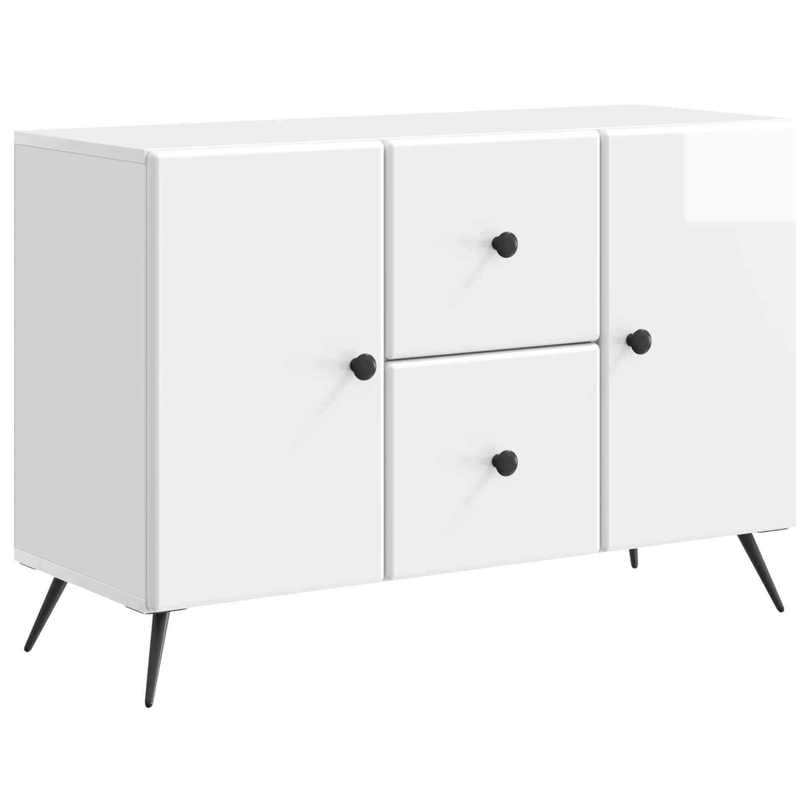 Buffet Blanc brillant 89 x 34,5 x 60 cm Bois d'ingénierie - XIOS