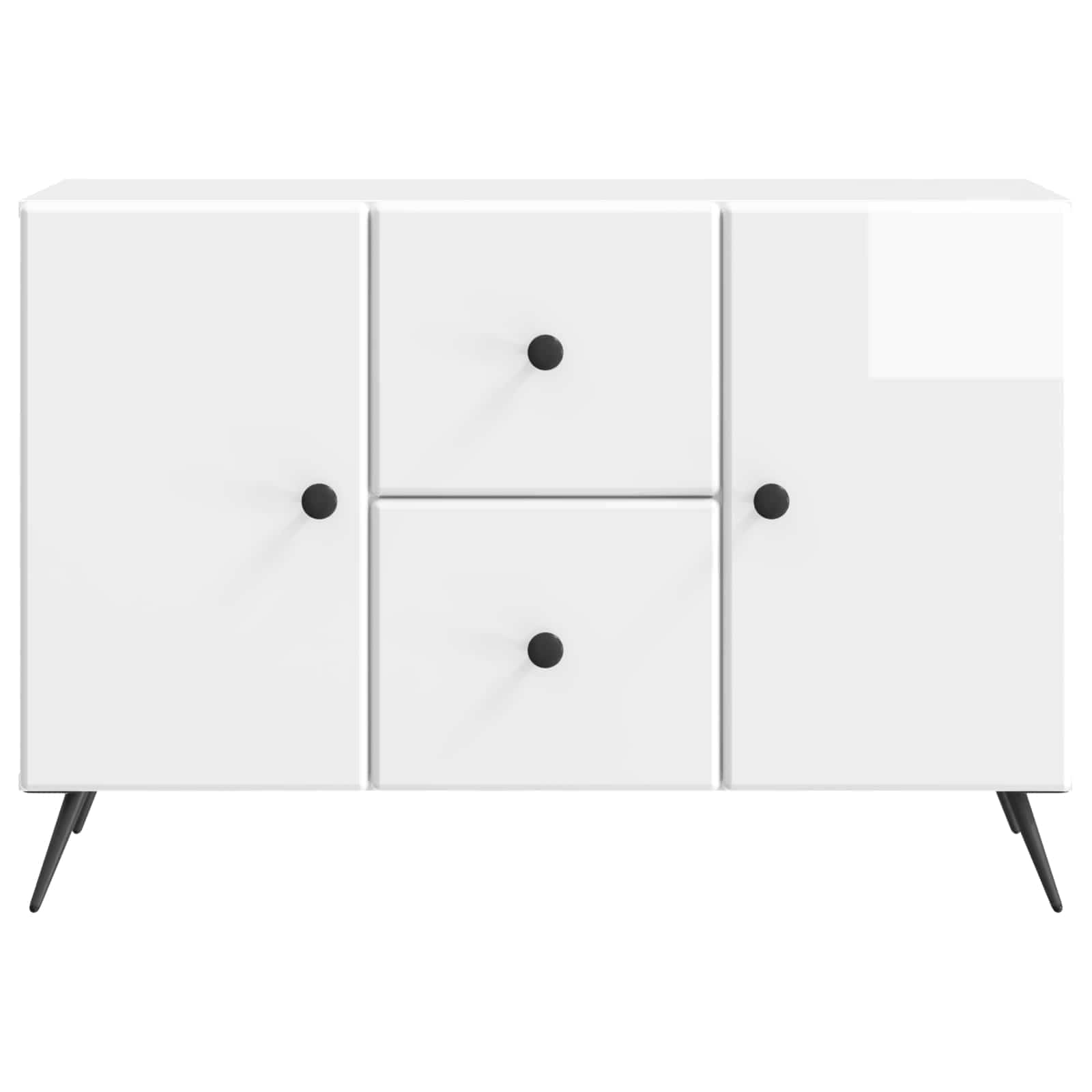Buffet Blanc brillant 89 x 34,5 x 60 cm Bois d'ingénierie - XIOS