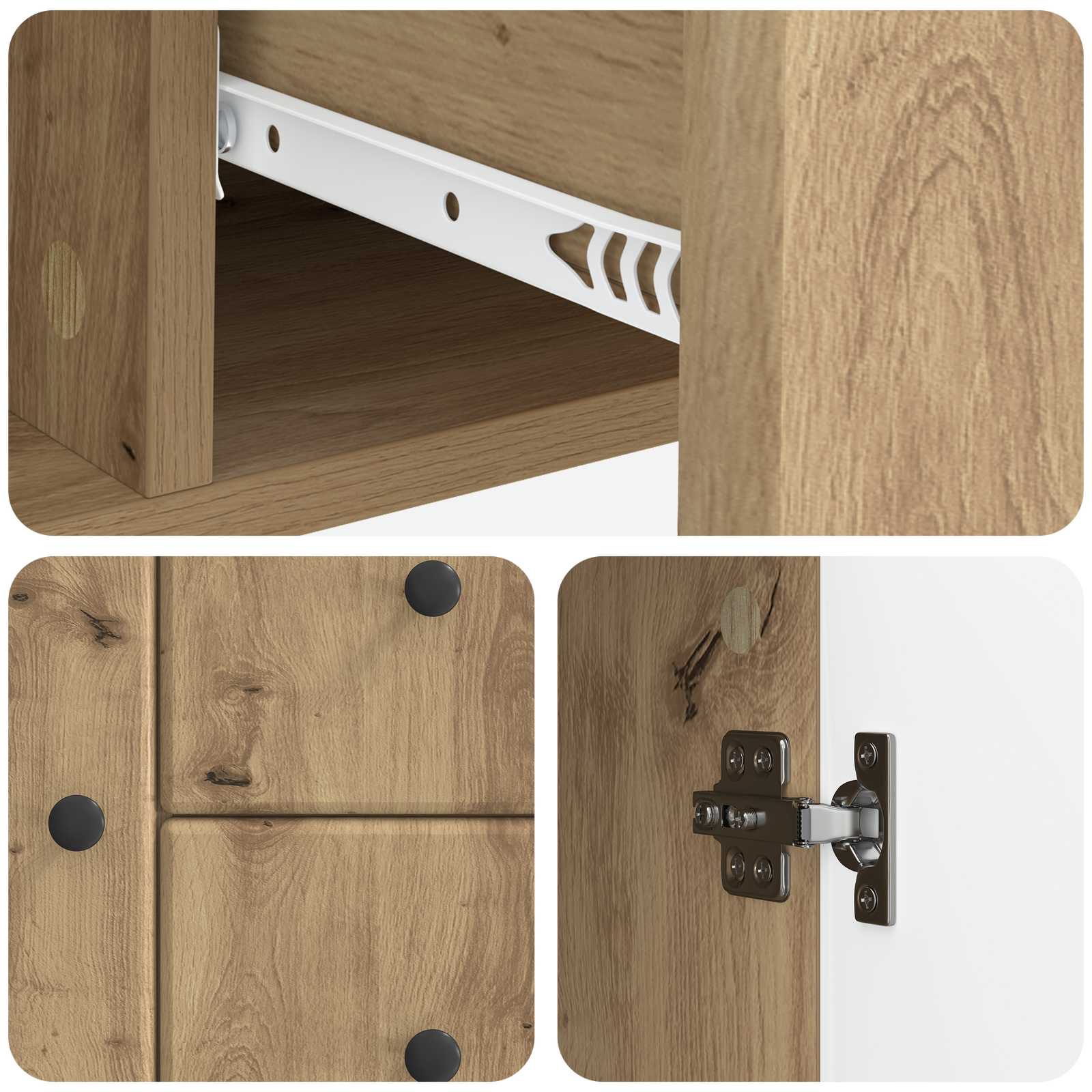 Buffet Chêne artisanal 89 x 34,5 x 60 cm Bois d'ingénierie - XIOS