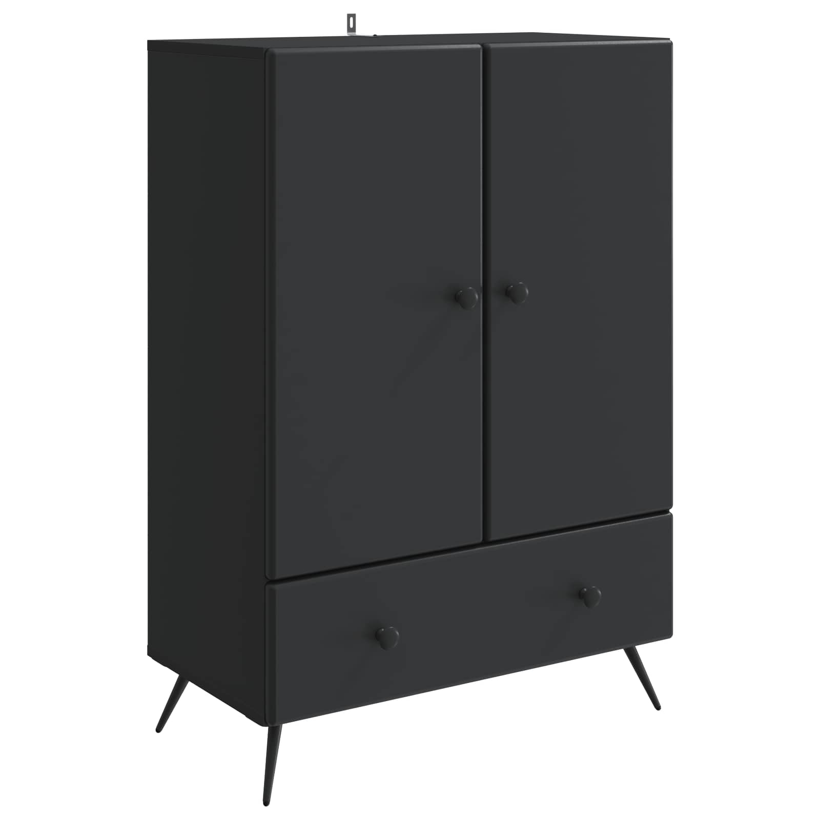 Buffet avec tiroir Noir 66 x 34,5 x 95 cm Bois d'ingénierie - XIOS