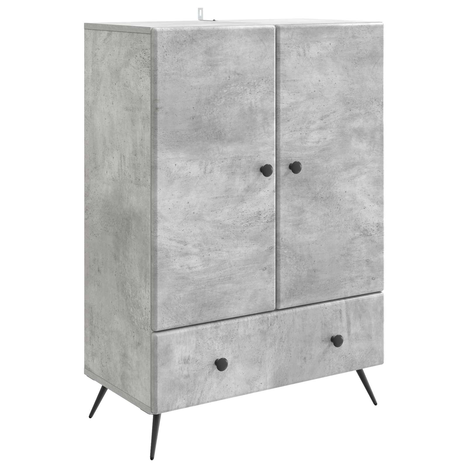 Buffet Gris béton 66 x 34,5 x 95 cm Bois d'ingénierie - XIOS
