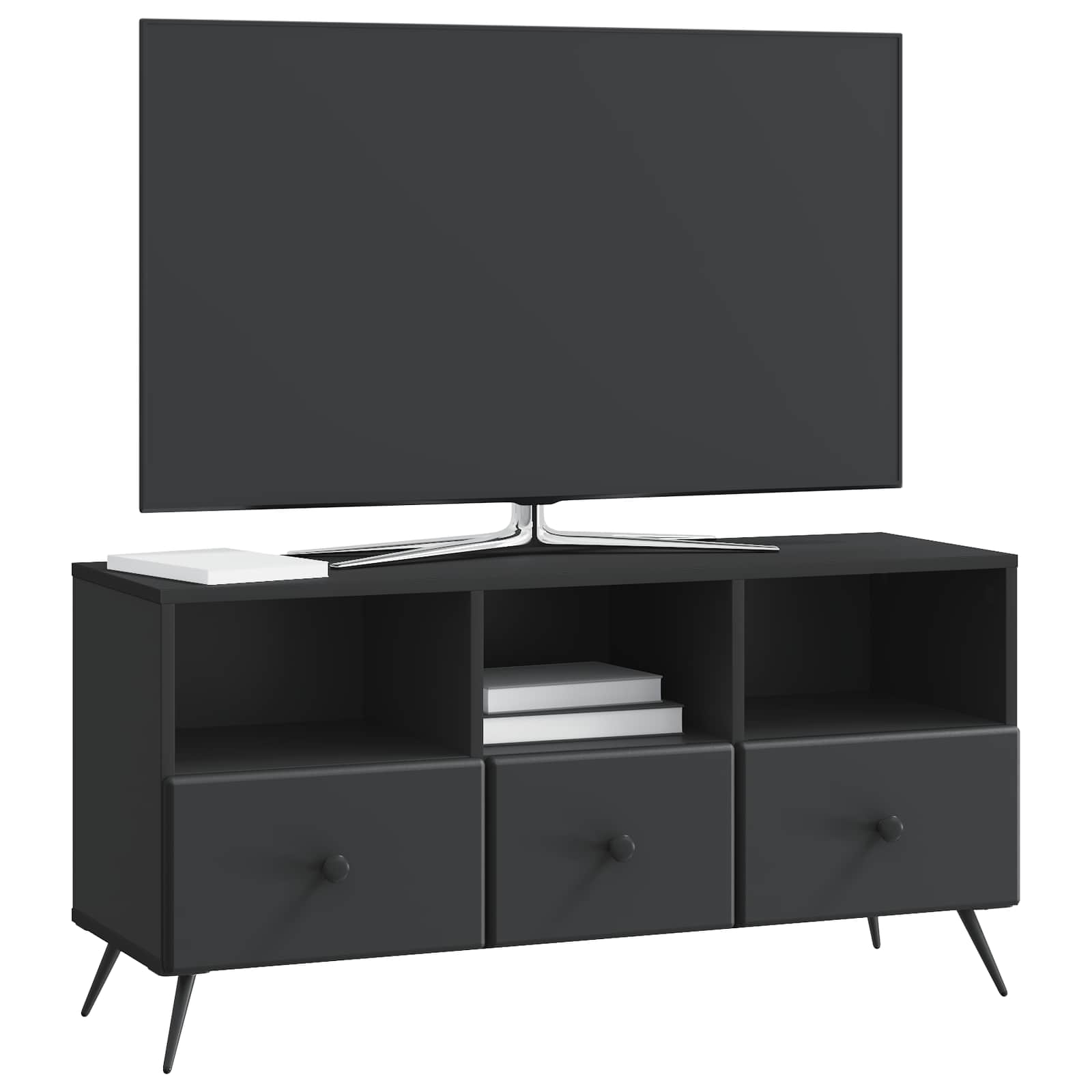 Meuble TV avec tiroir Noir 102 x 34,5 x 50 cm Bois d'ingénierie - XIOS