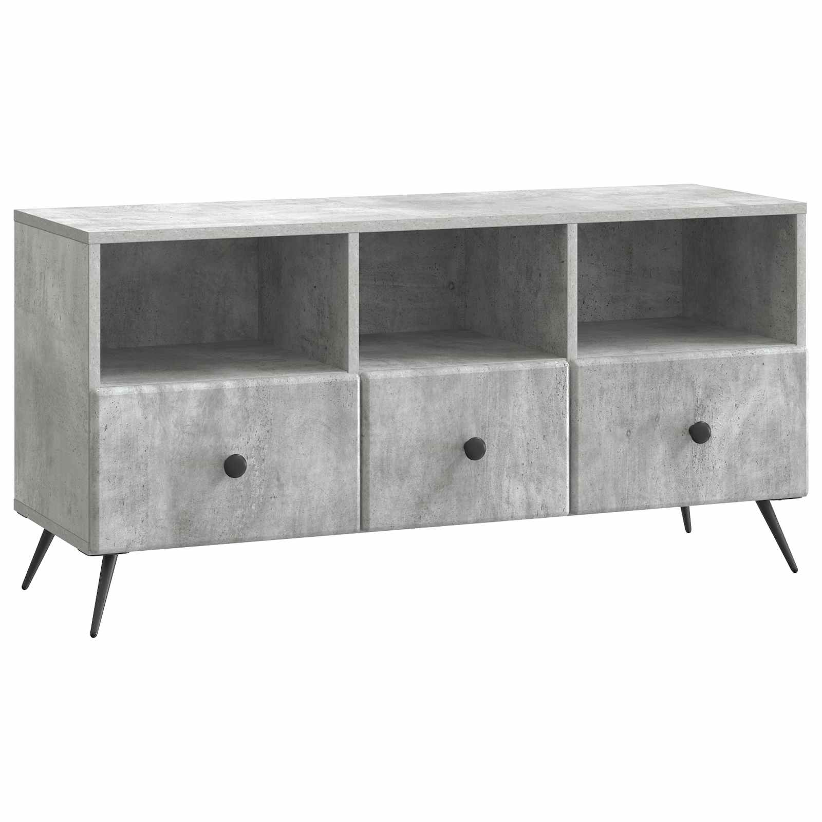 Meuble TV Gris béton 102 x 34,5 x 50 cm Bois d'ingénierie - XIOS