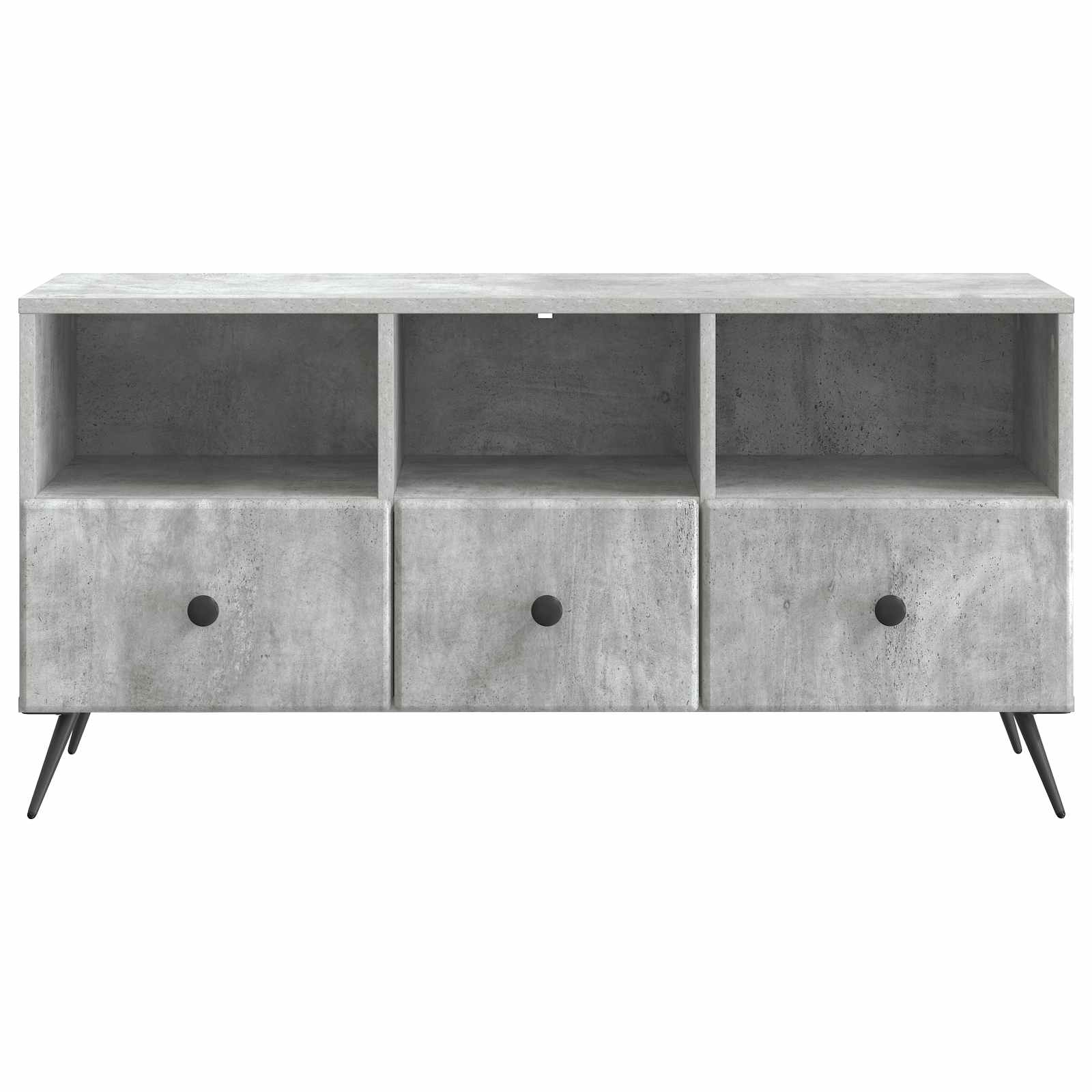 Meuble TV Gris béton 102 x 34,5 x 50 cm Bois d'ingénierie - XIOS