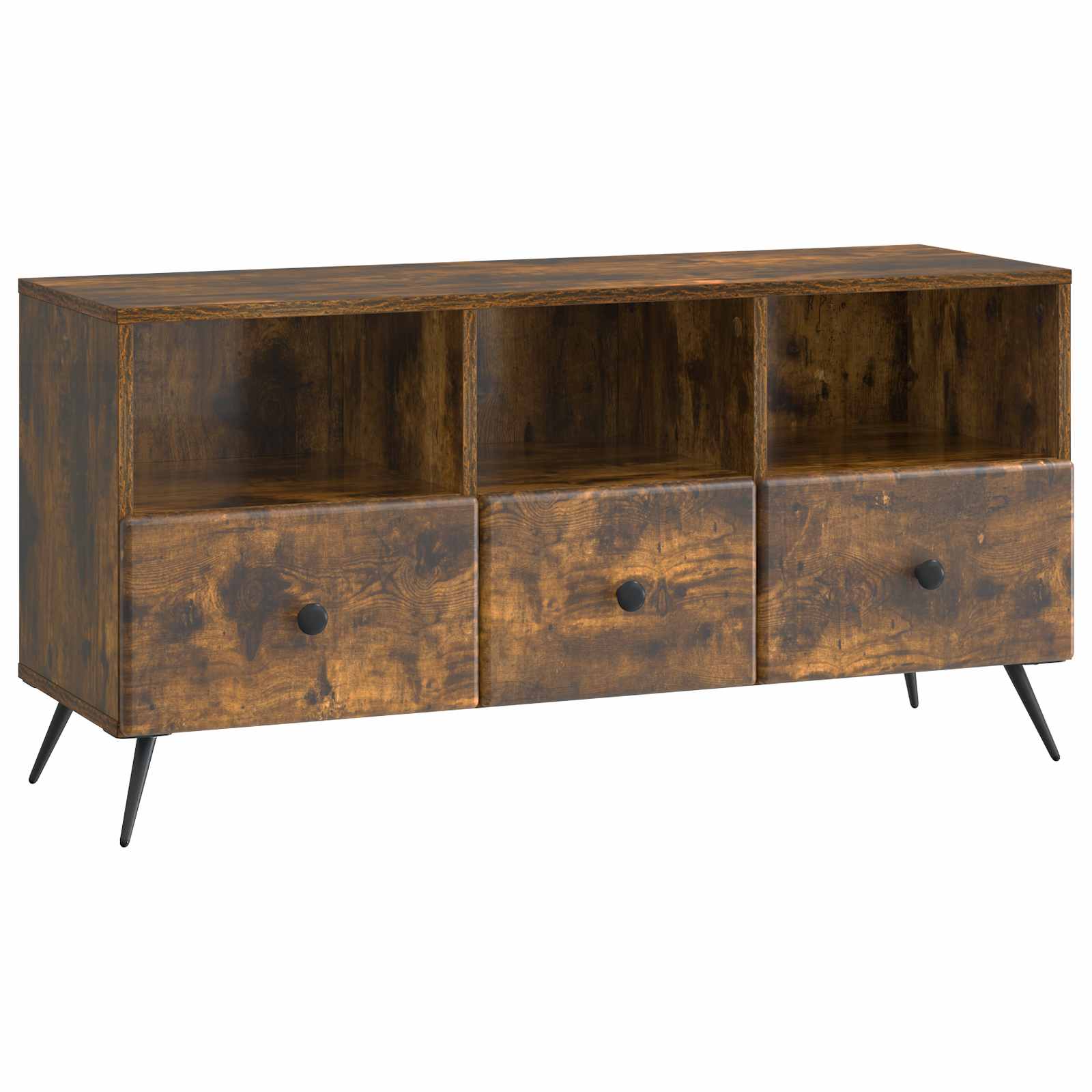 Meuble TV Chêne fumé 102 x 34,5 x 50 cm Bois d'ingénierie - XIOS