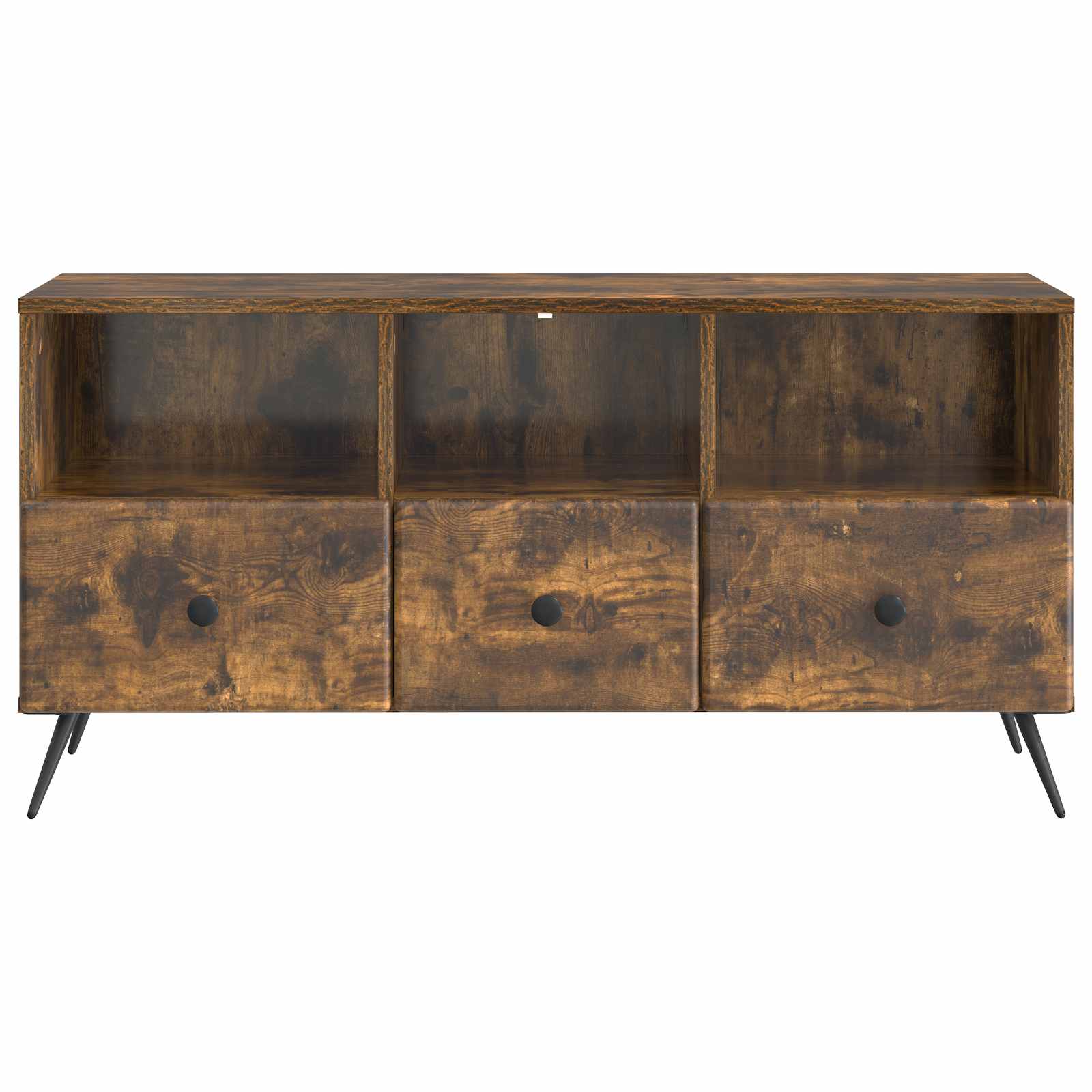 Meuble TV Chêne fumé 102 x 34,5 x 50 cm Bois d'ingénierie - XIOS