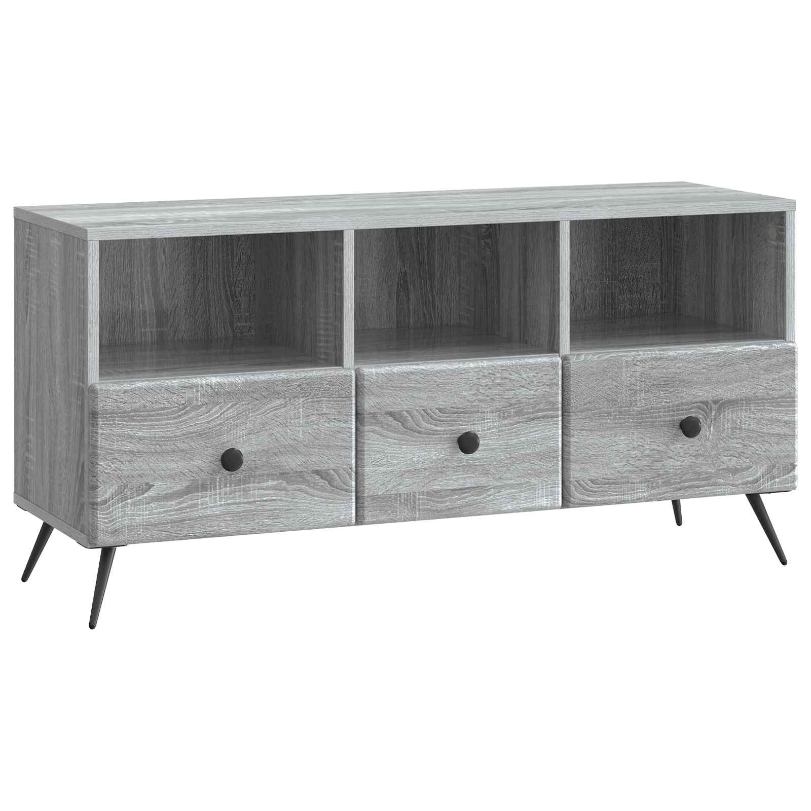 Meuble TV Sonoma gris 102 x 34,5 x 50 cm Bois d'ingénierie - XIOS