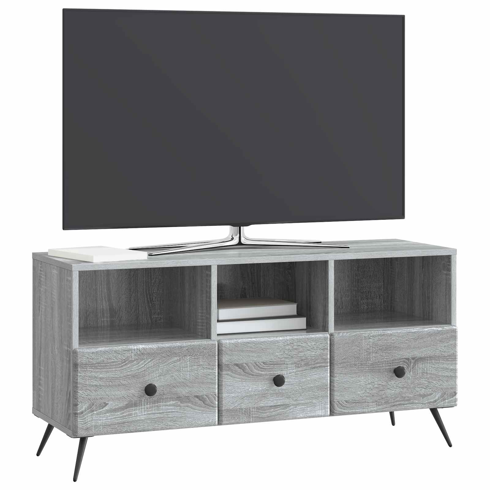 Meuble TV Sonoma gris 102 x 34,5 x 50 cm Bois d'ingénierie - XIOS