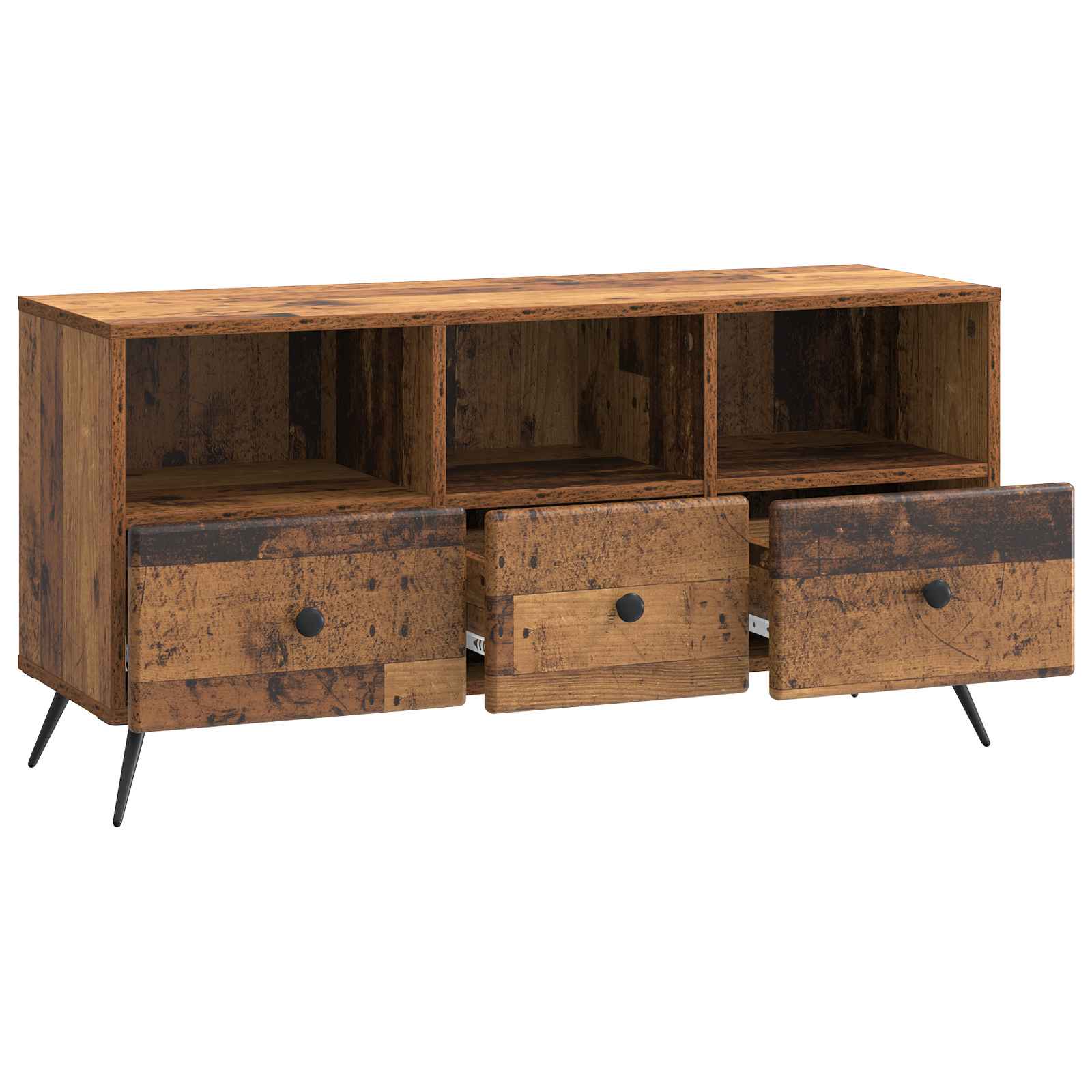 Meuble TV Bois ancien 102 x 34,5 x 50 cm Bois d'ingénierie - XIOS