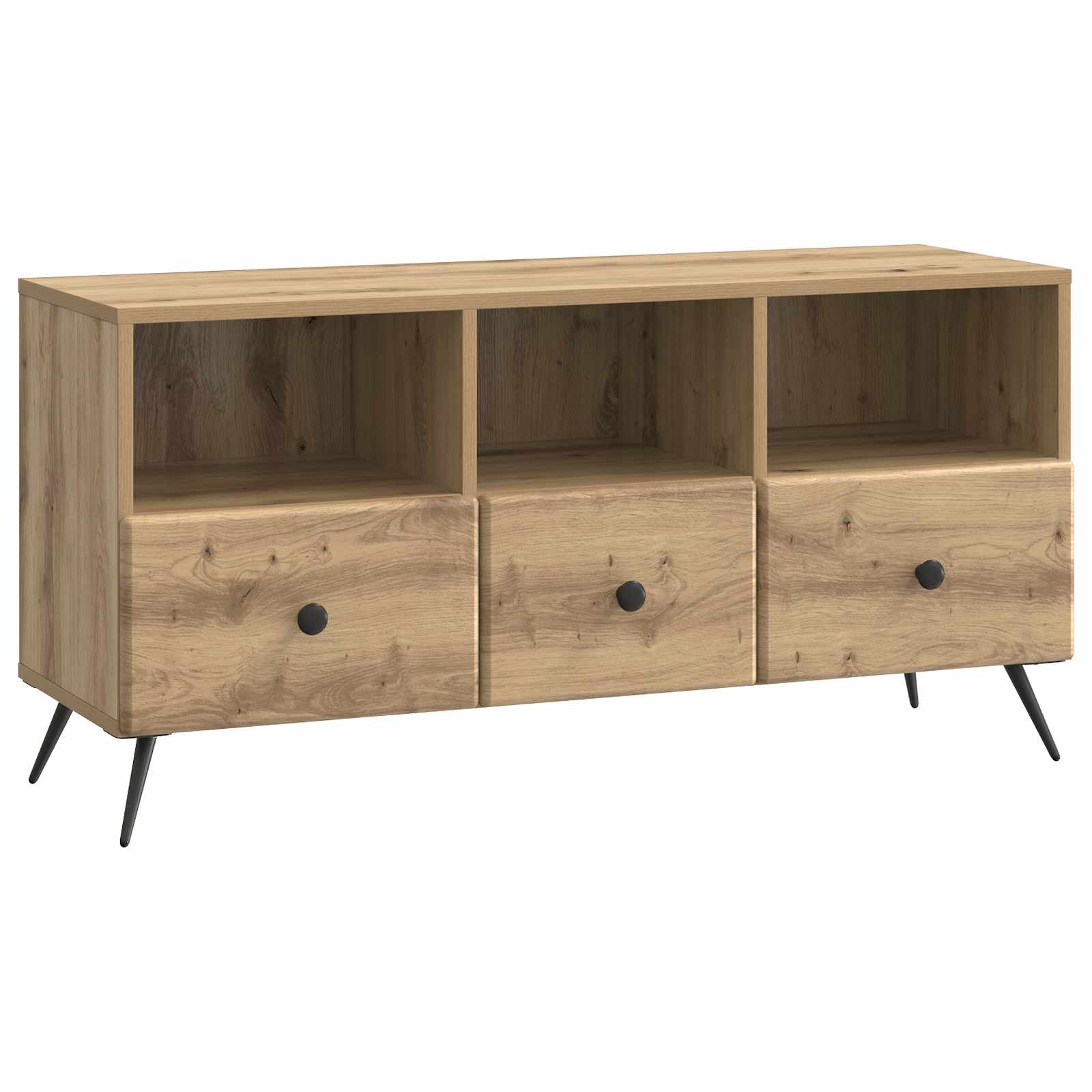 Meuble TV Chêne artisanal 102 x 34,5 x 50 cm Bois d'ingénierie - XIOS