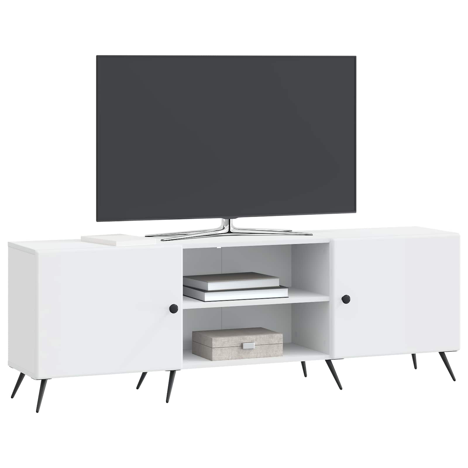Meuble TV Blanc 150 x 31 x 50 cm Bois d'ingénierie - XIOS