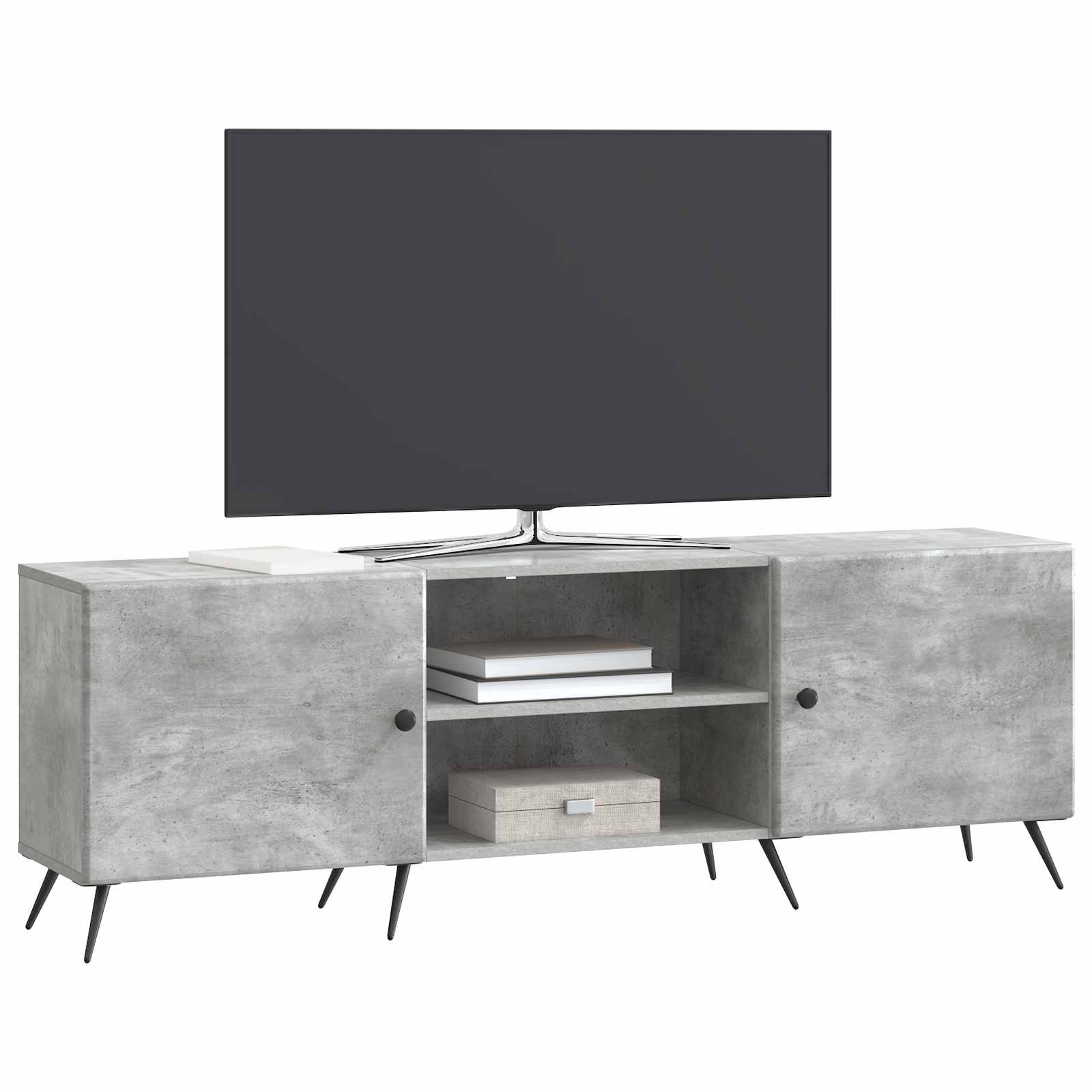 Meuble TV Gris béton 150 x 31 x 50 cm Bois d'ingénierie - XIOS