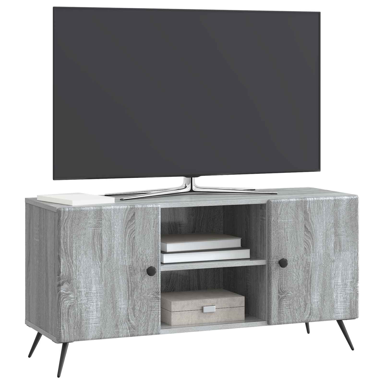 Meuble TV Sonoma gris 102 x 34,5 x 50 cm Bois d'ingénierie - XIOS