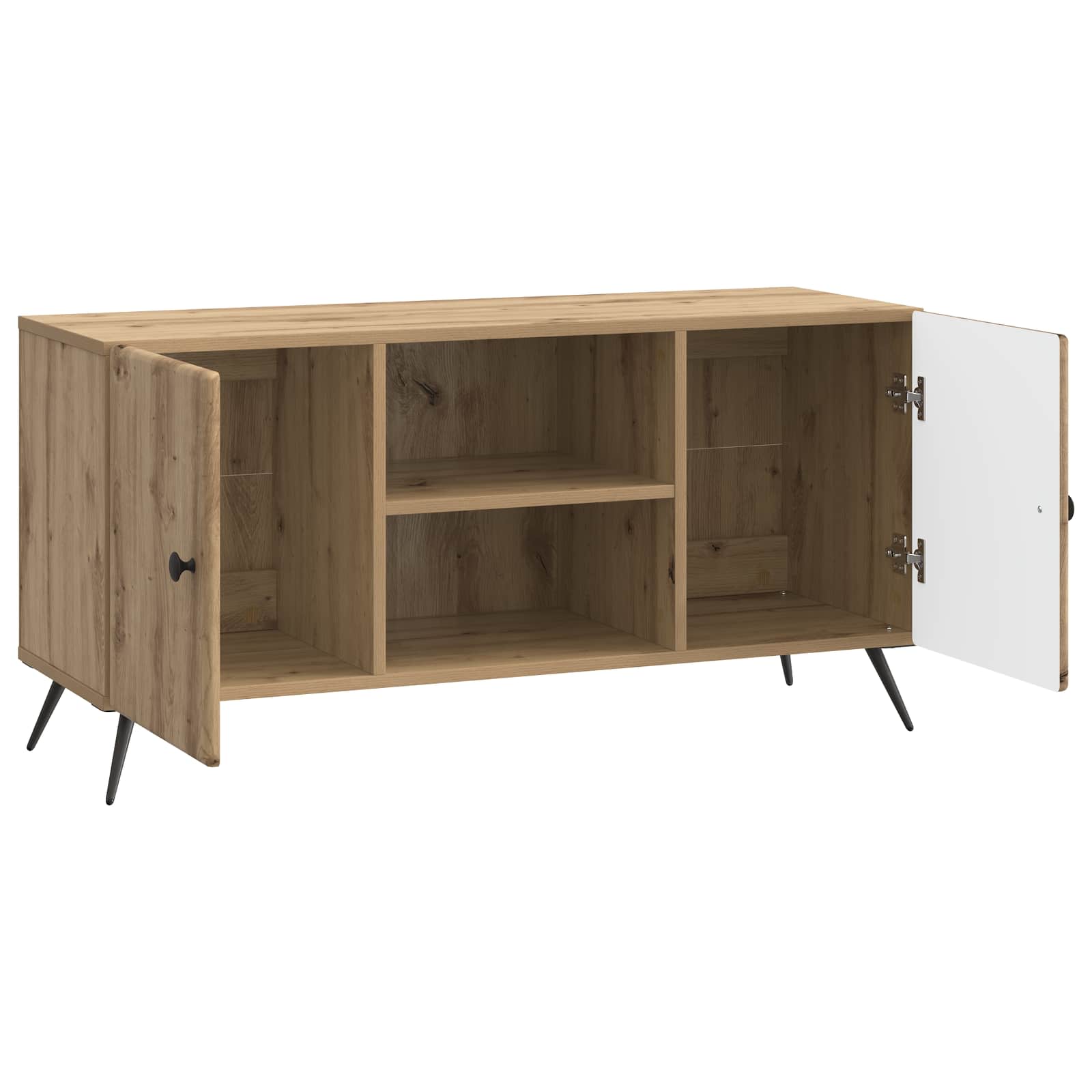 Meuble TV Chêne artisanal 102 x 34,5 x 50 cm Bois d'ingénierie - XIOS