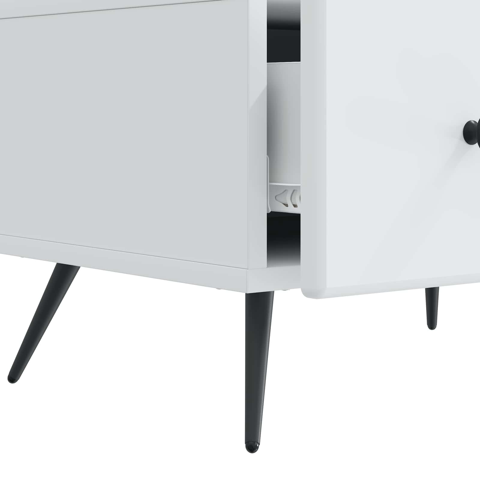 Meuble TV Blanc 147 x 34,5 x 30 cm Bois d'ingénierie - XIOS