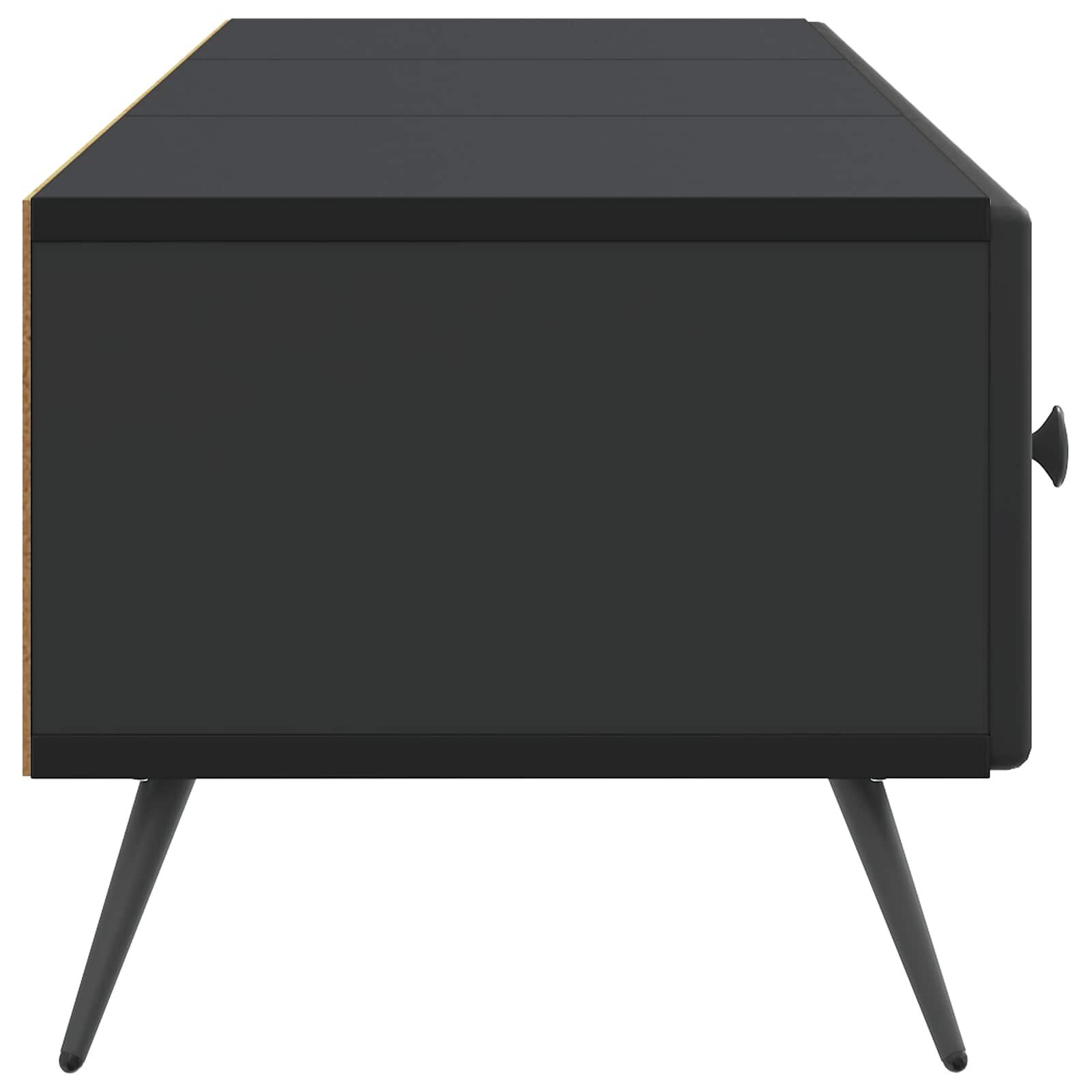 Meuble TV avec tiroir Noir 147 x 34,5 x 30 cm Bois d'ingénierie - XIOS