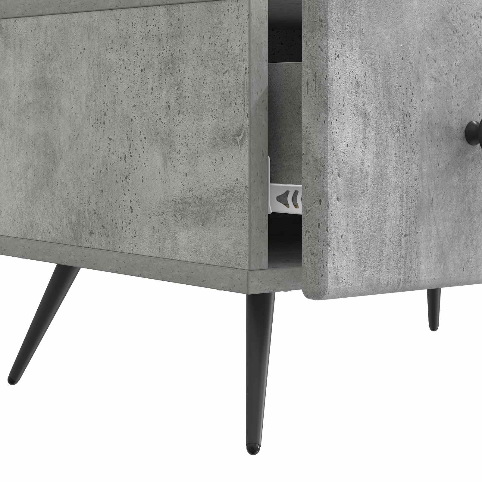 Meuble TV Gris béton 147 x 34,5 x 30 cm Bois d'ingénierie - XIOS
