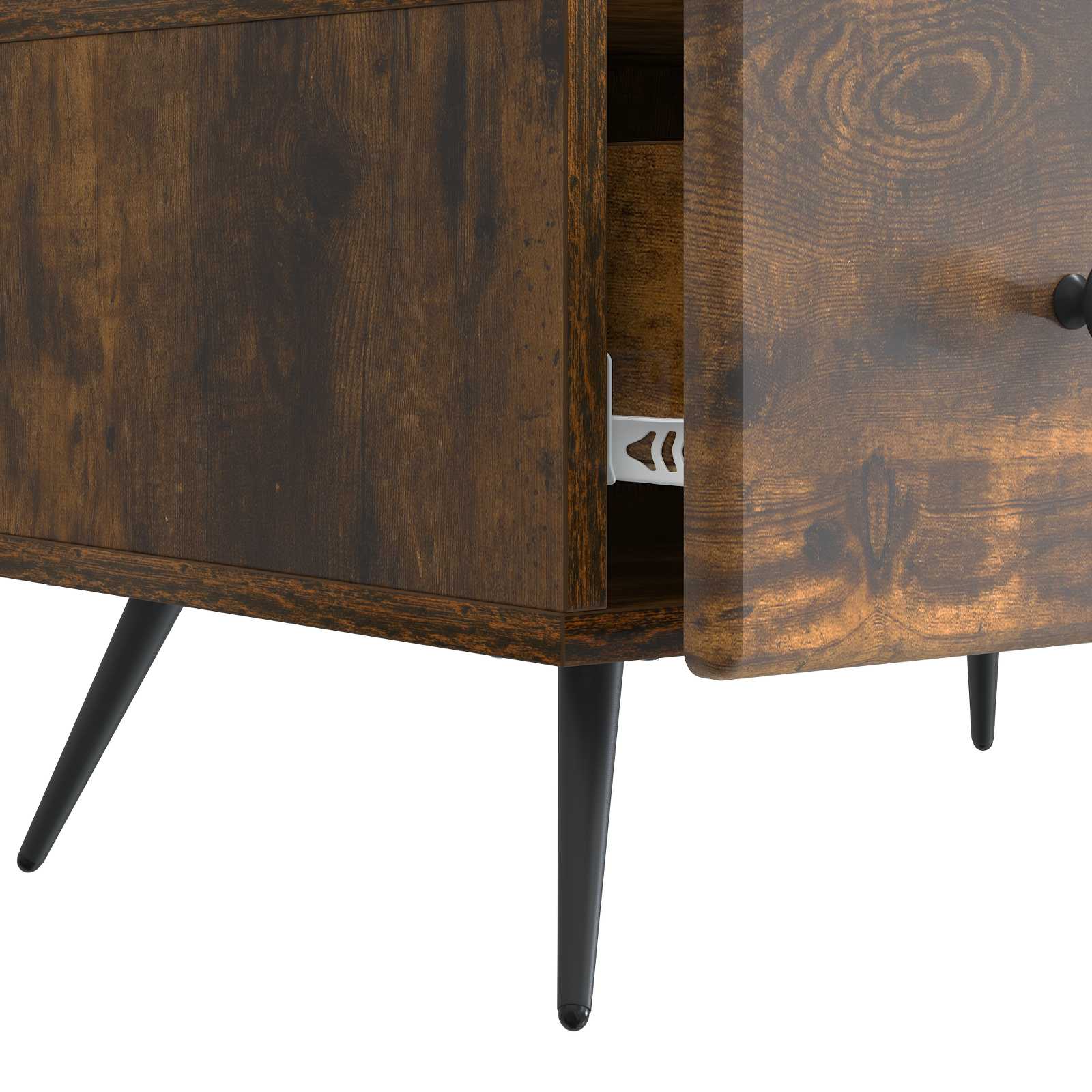 Meuble TV Chêne fumé 147 x 34,5 x 30 cm Bois d'ingénierie - XIOS