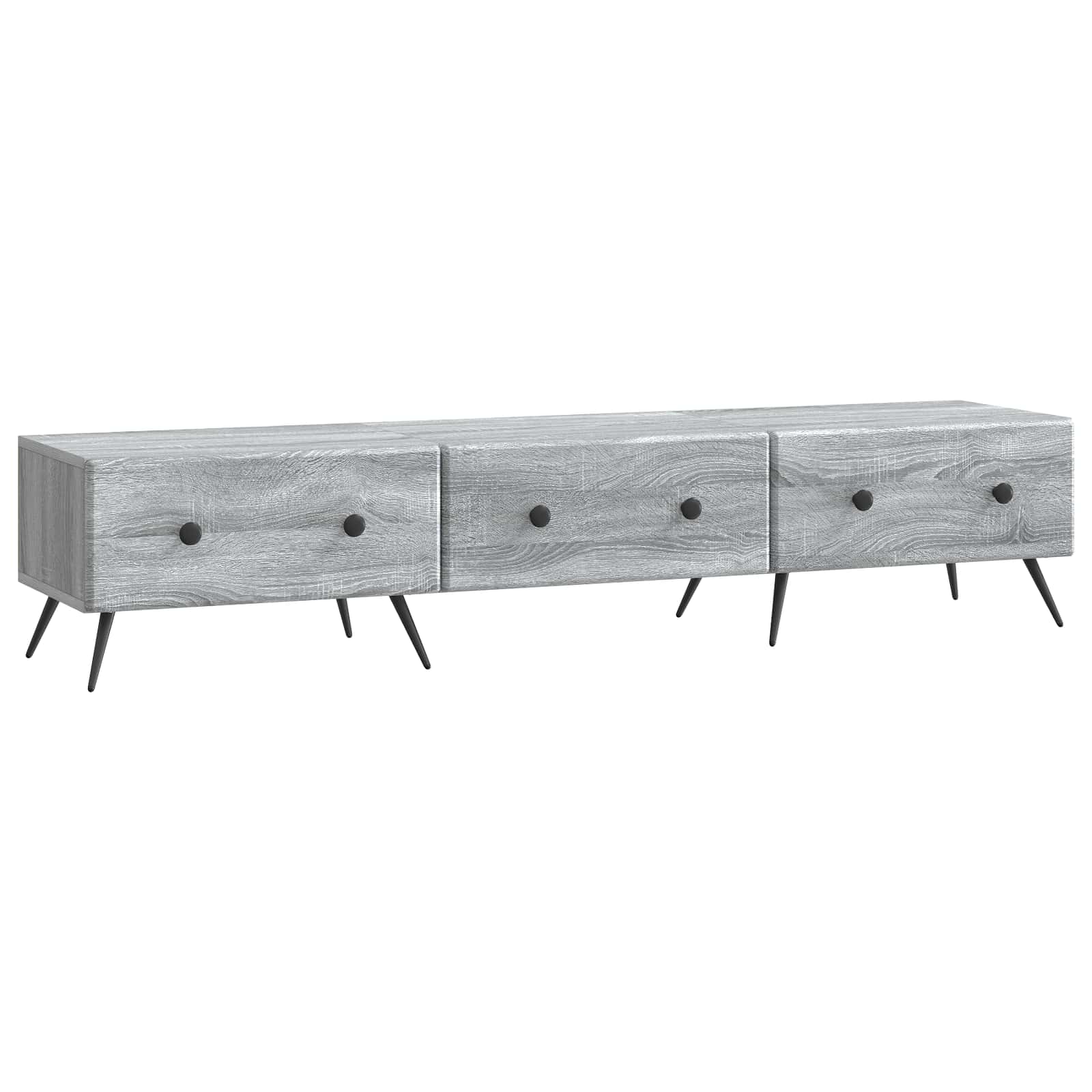 Meuble TV Sonoma gris 147 x 34,5 x 30 cm Bois d'ingénierie - XIOS