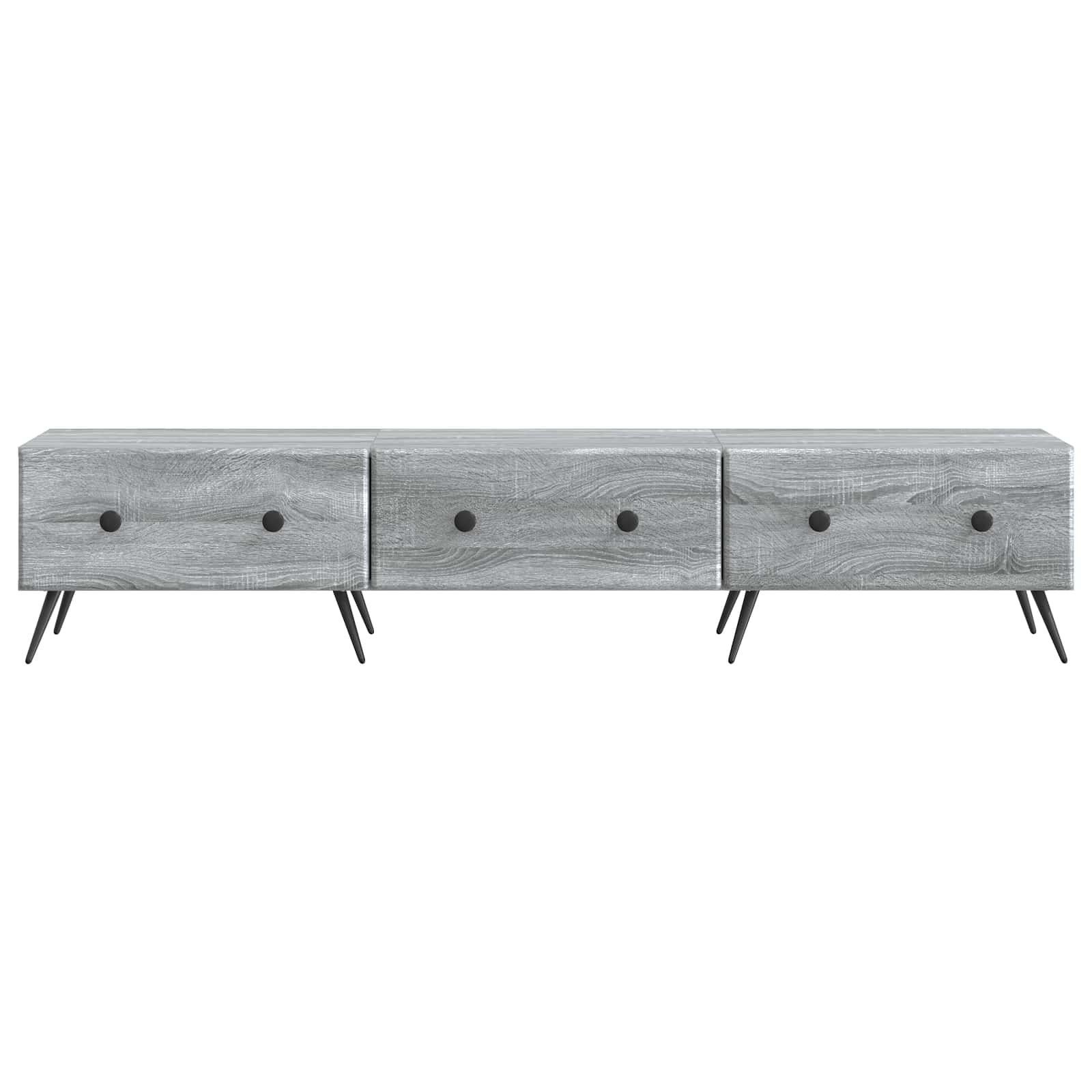Meuble TV Sonoma gris 147 x 34,5 x 30 cm Bois d'ingénierie - XIOS
