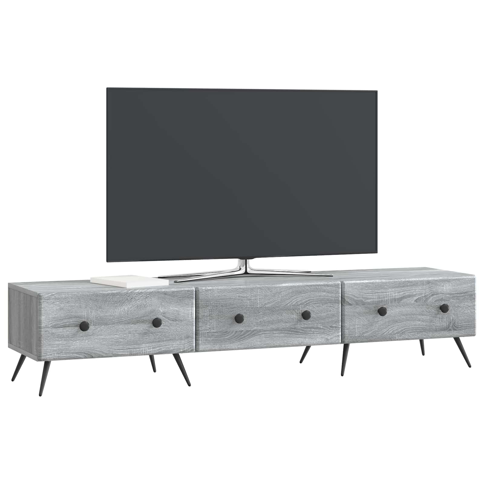 Meuble TV Sonoma gris 147 x 34,5 x 30 cm Bois d'ingénierie - XIOS