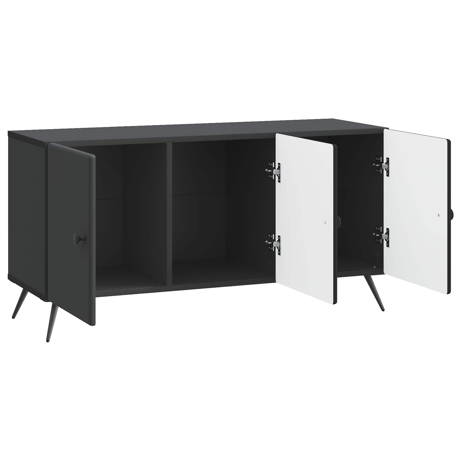 Meuble TV Noir 99 x 34,5 x 50 cm Bois d'ingénierie - XIOS