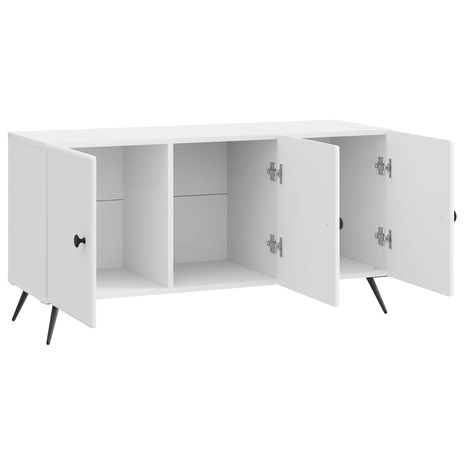 Meuble TV Blanc brillant 99 x 34,5 x 50 cm Bois d'ingénierie - XIOS