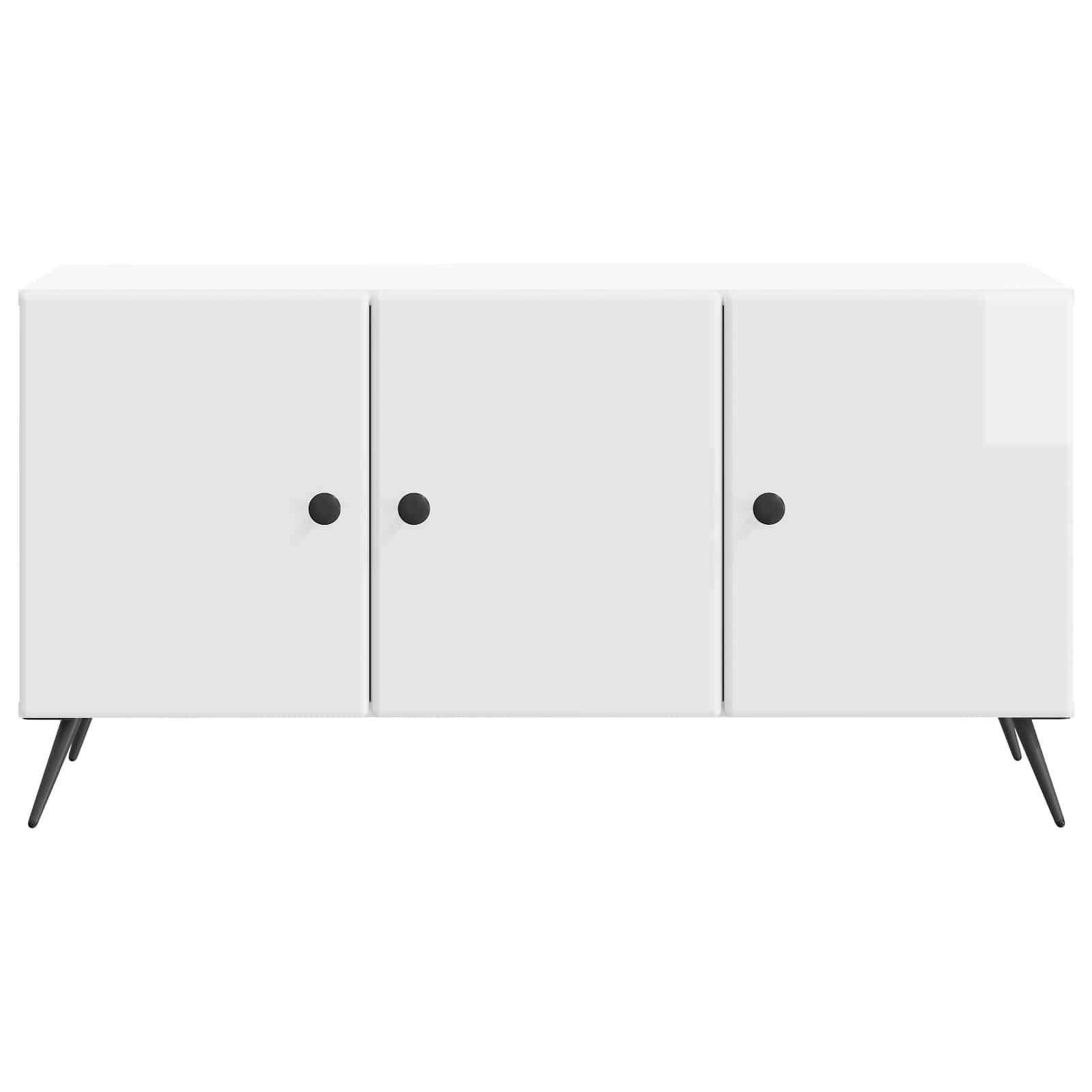 Meuble TV Blanc brillant 99 x 34,5 x 50 cm Bois d'ingénierie - XIOS