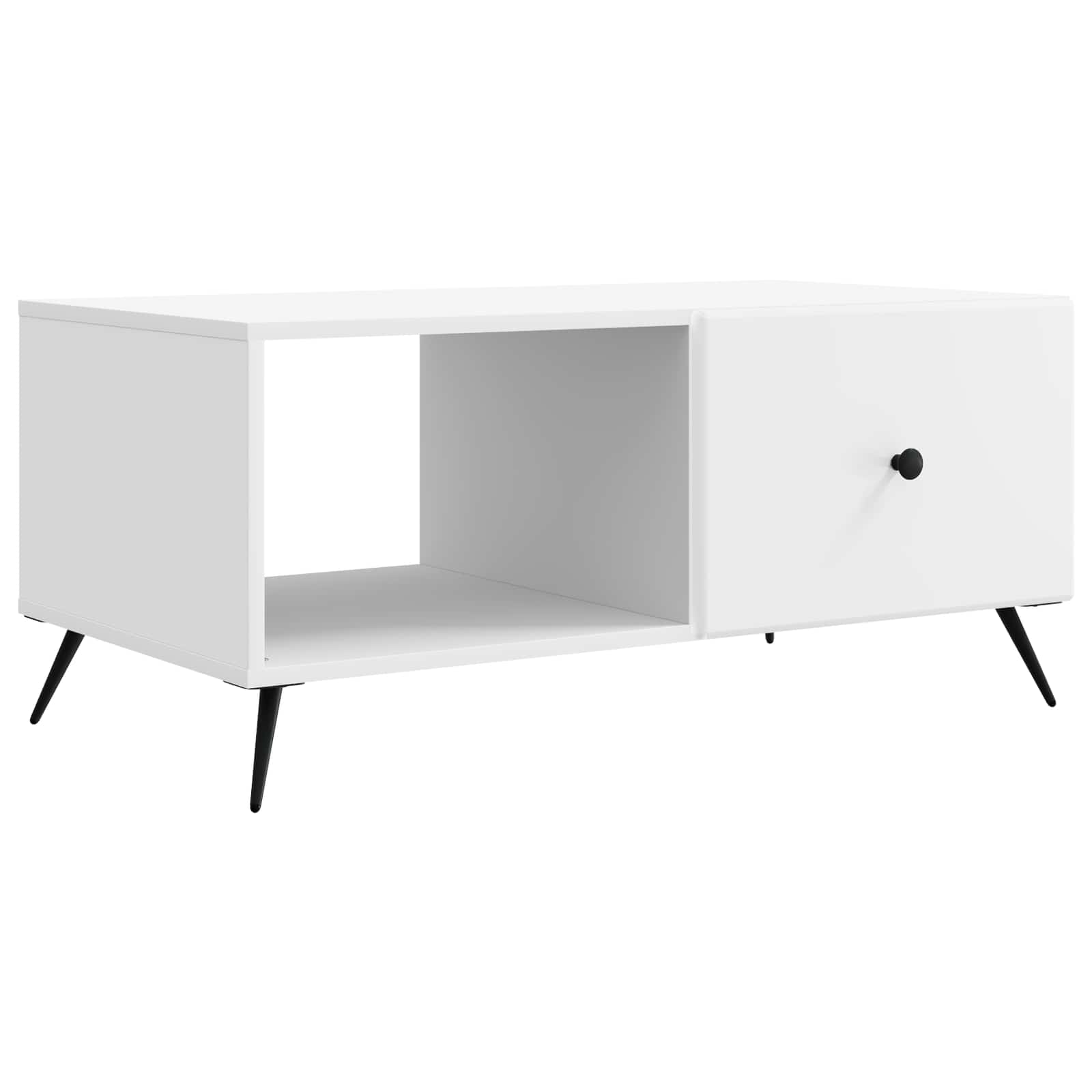 Table basse Blanc 90 x 50 x 40 cm Bois d'ingénierie - XIOS