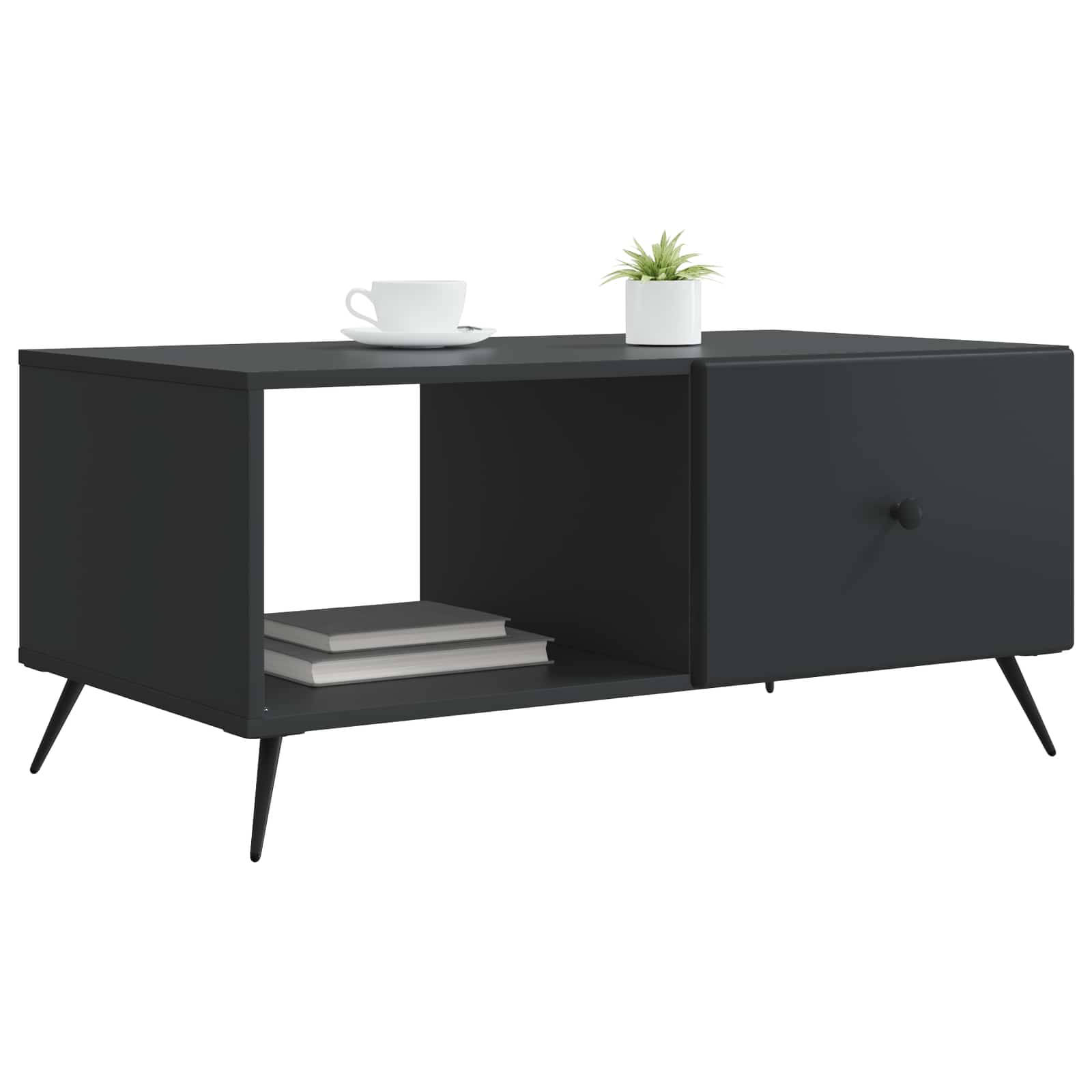 Table basse Noir 90 x 50 x 40 cm Bois d'ingénierie - XIOS