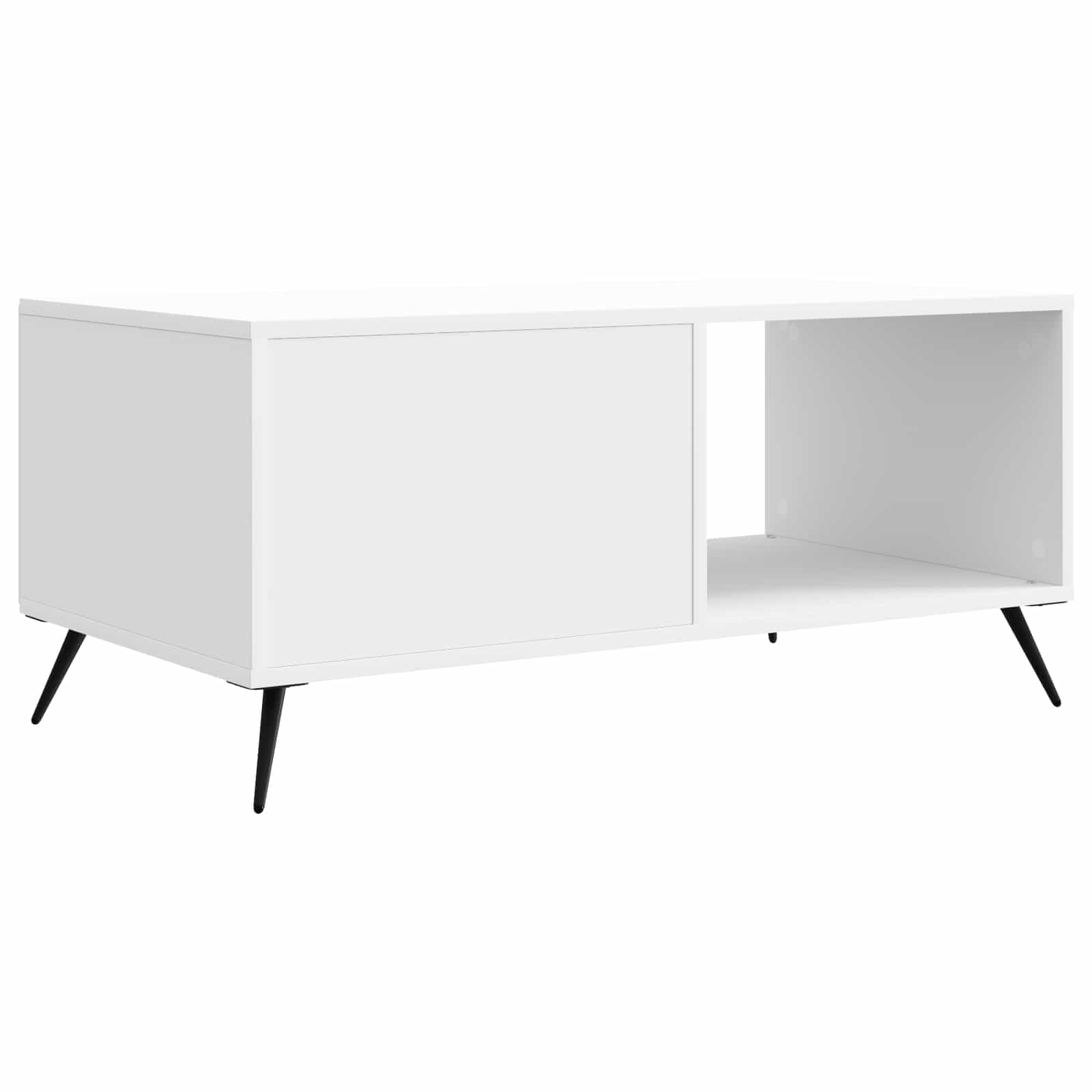 Table basse Blanc brillant 90 x 50 x 40 cm Bois d'ingénierie - XIOS