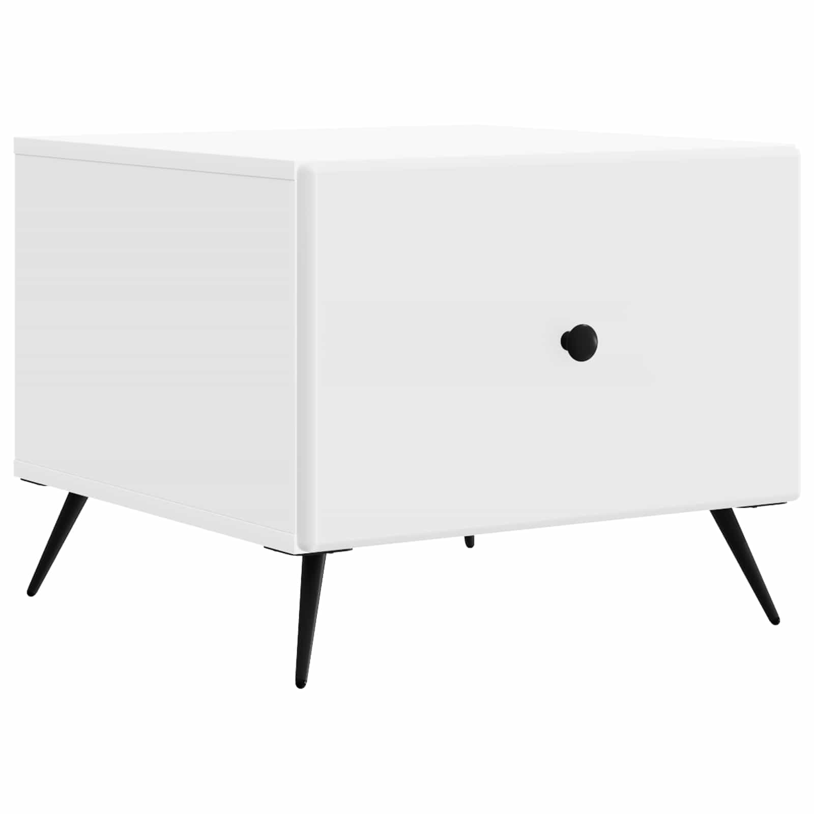 Table basse avec tiroir Blanc 49 x 50 x 40 cm Bois d'ingénierie - XIOS