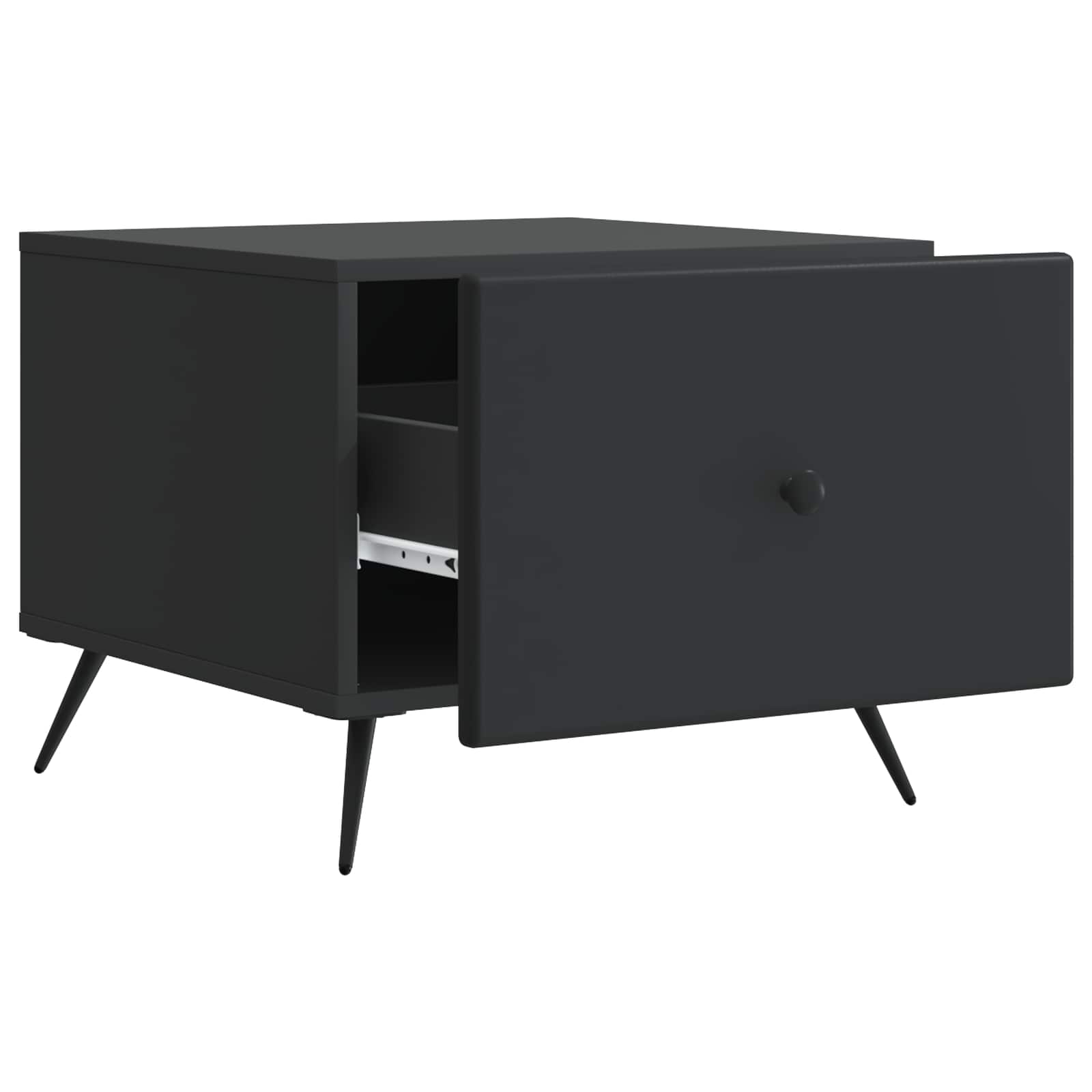 Table basse avec tiroir Noir 49 x 50 x 40 cm Bois d'ingénierie - XIOS