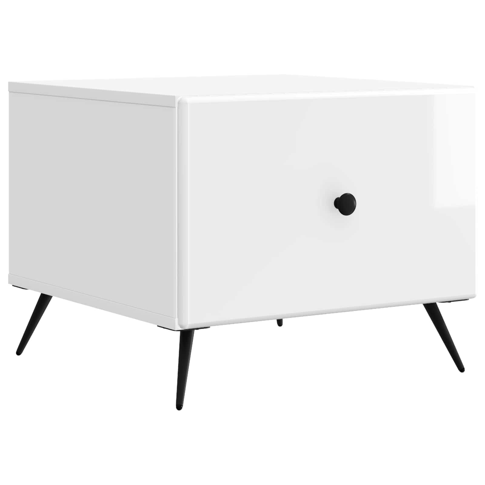 Table basse Blanc brillant 49 x 50 x 40 cm Bois d'ingénierie - XIOS