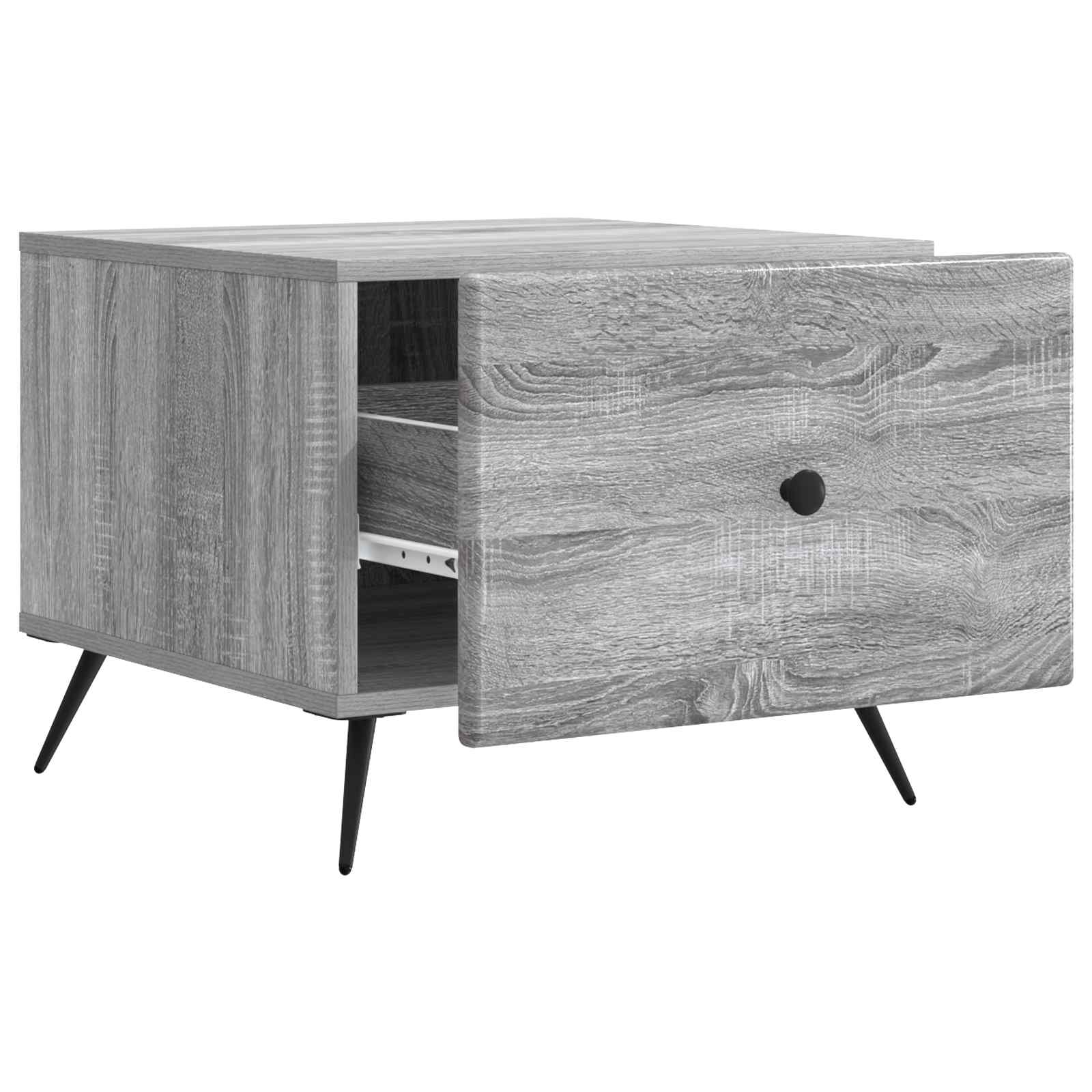 Table basse Sonoma gris 49 x 50 x 40 cm Bois d'ingénierie - XIOS