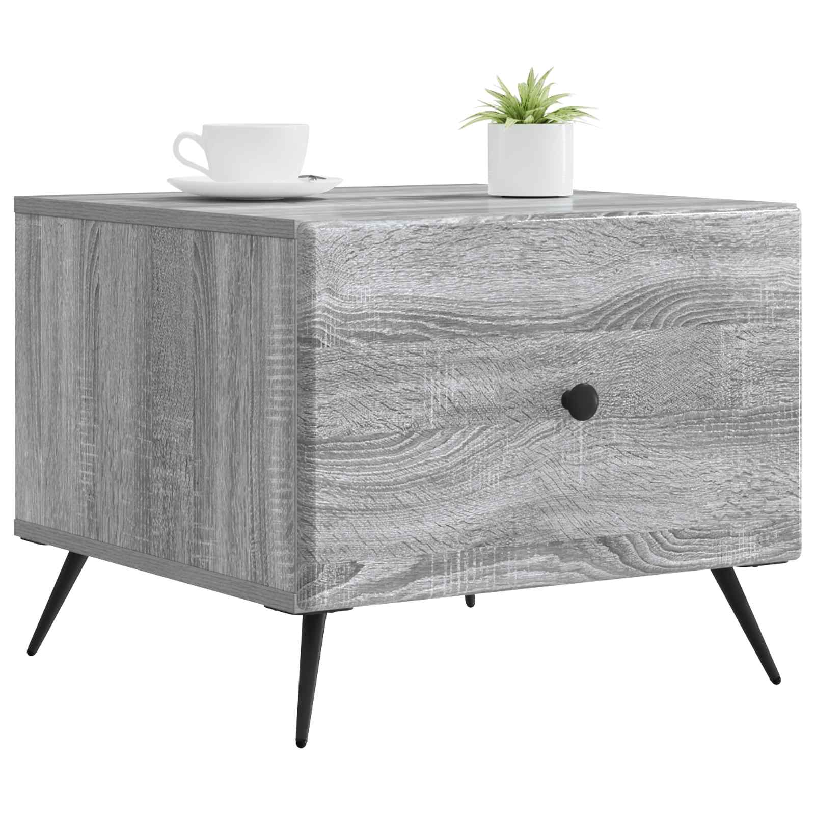 Table basse Sonoma gris 49 x 50 x 40 cm Bois d'ingénierie - XIOS