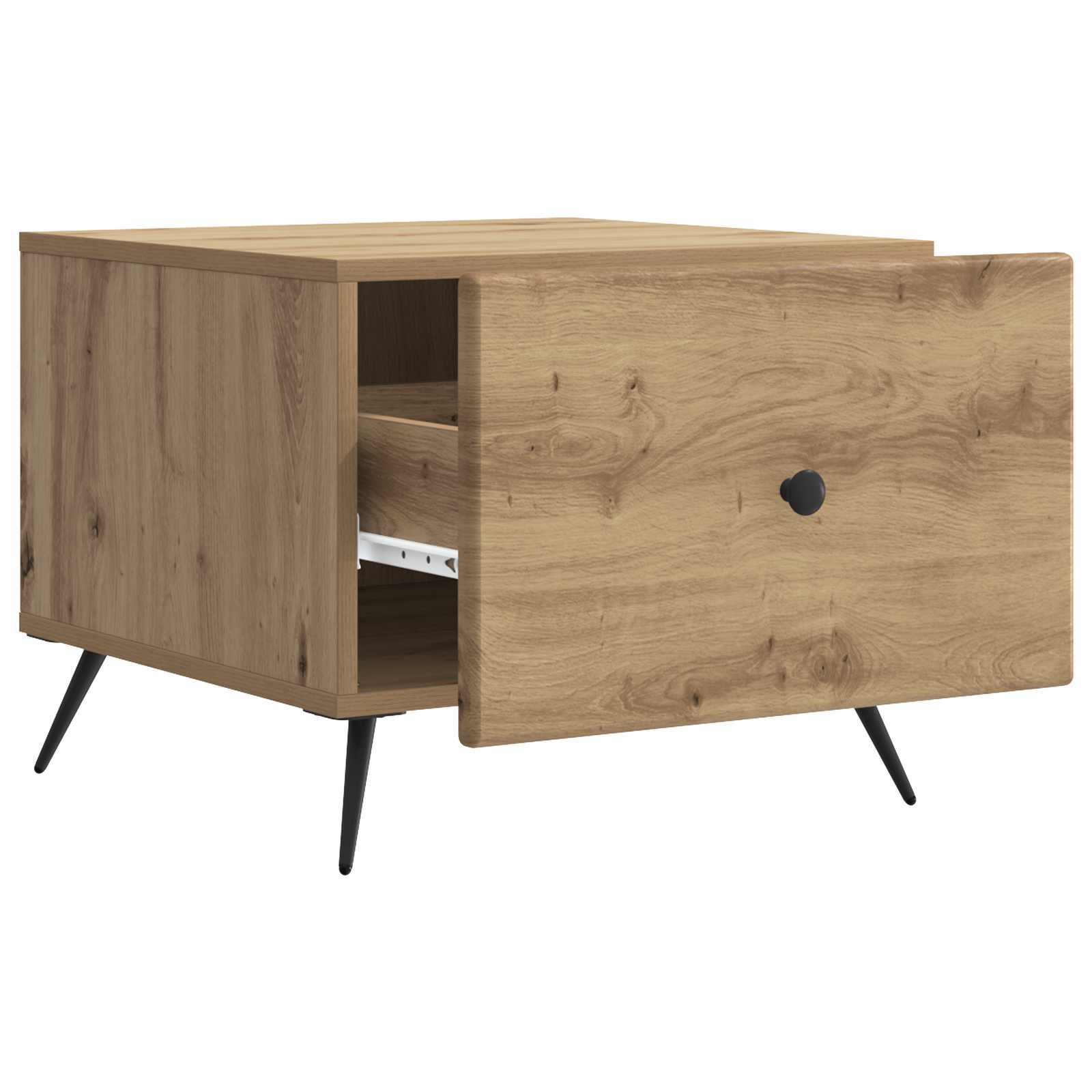 Table basse Chêne artisanal 49 x 50 x 40 cm Bois d'ingénierie - XIOS