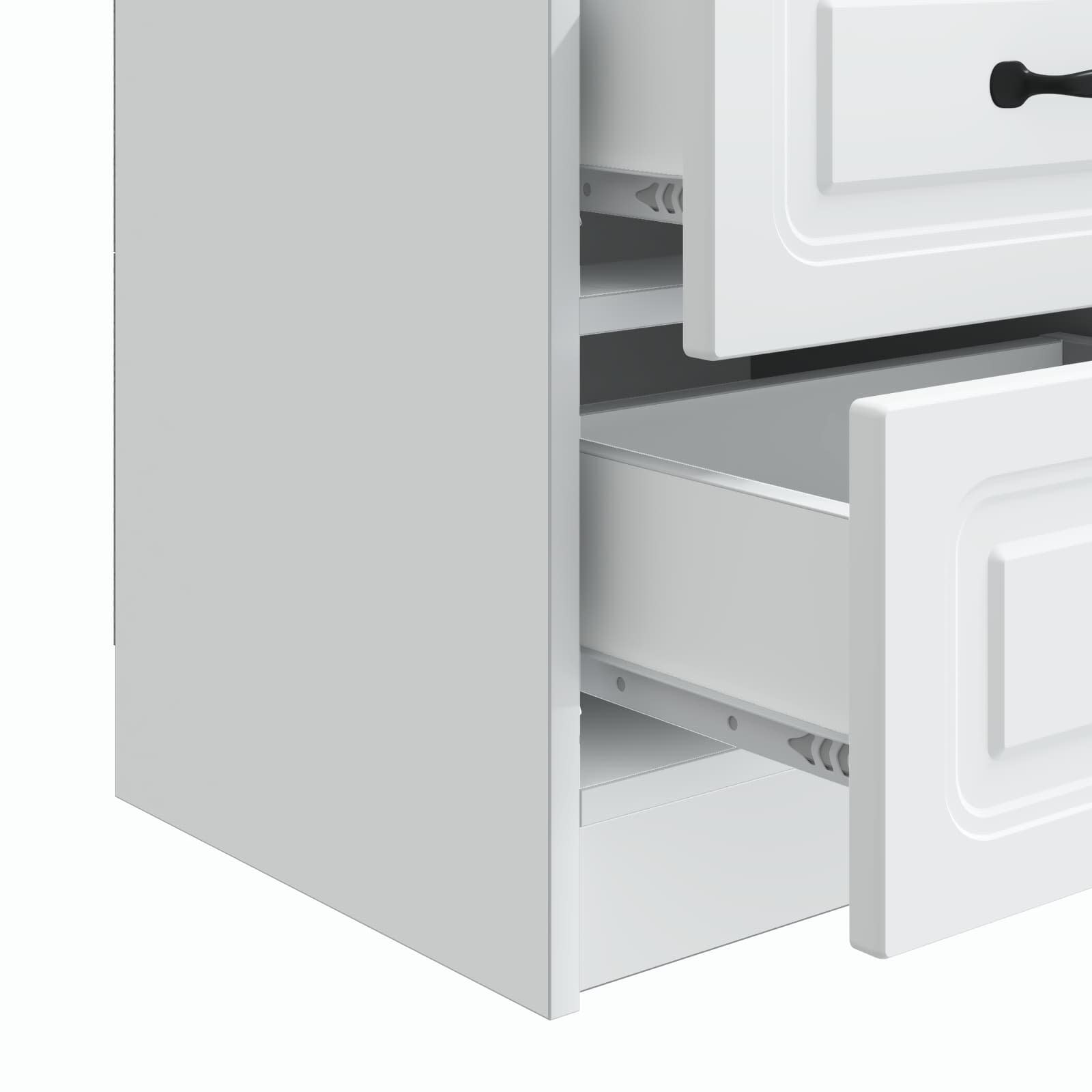 Cabinet de chevet avec tiroir 2 pcs Blanc 43 x 34,5 x 44,5 cm - XIOS