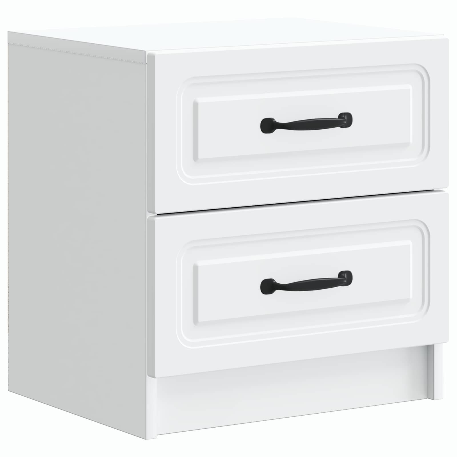 Cabinet de chevet avec tiroir 2 pcs Blanc 43 x 34,5 x 44,5 cm - XIOS