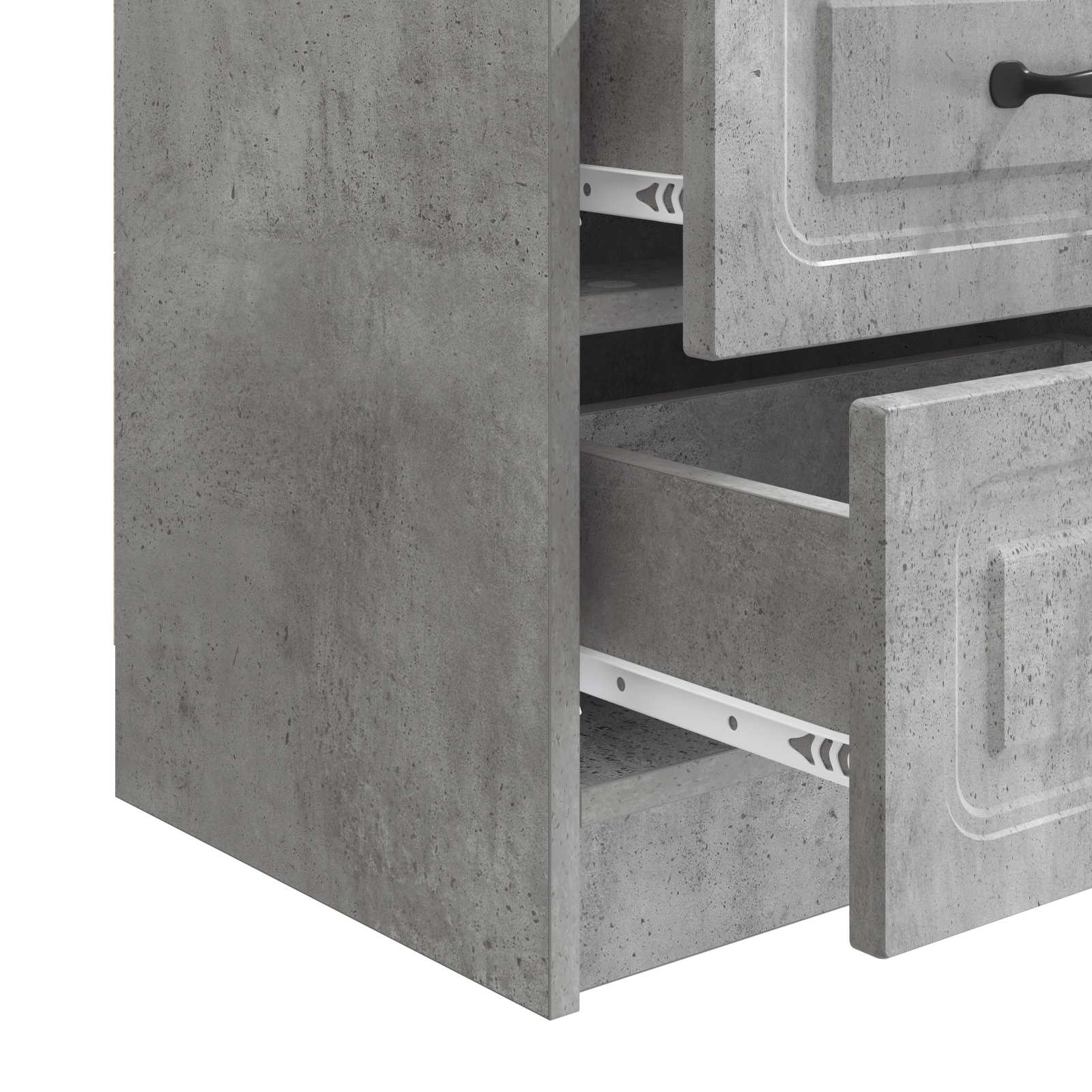 Cabinet de chevet 2 pcs Gris béton 43 x 34,5 x 44,5 cm - XIOS