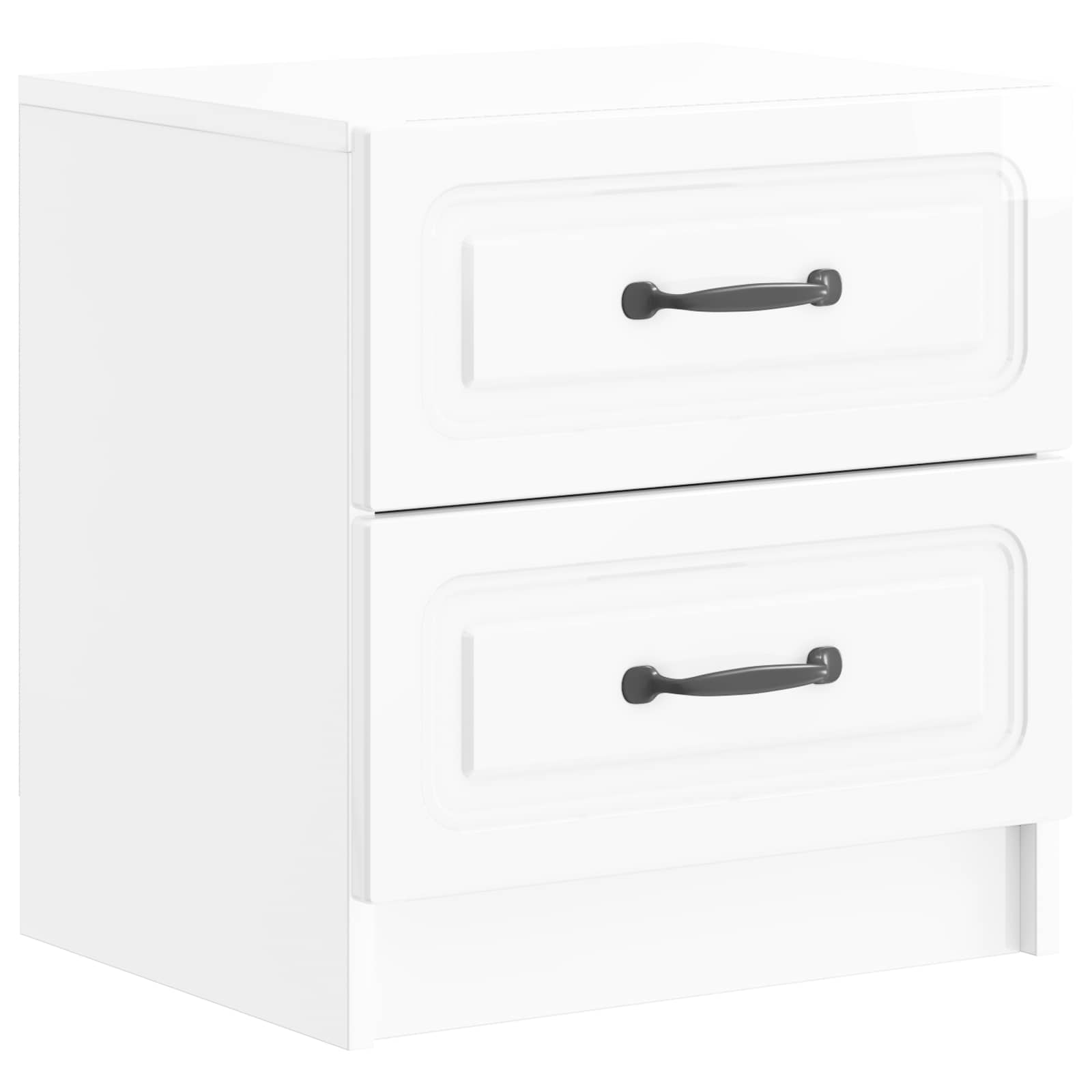 Cabinet de chevet Blanc brillant 43 x 34,5 x 44,5 cm - XIOS