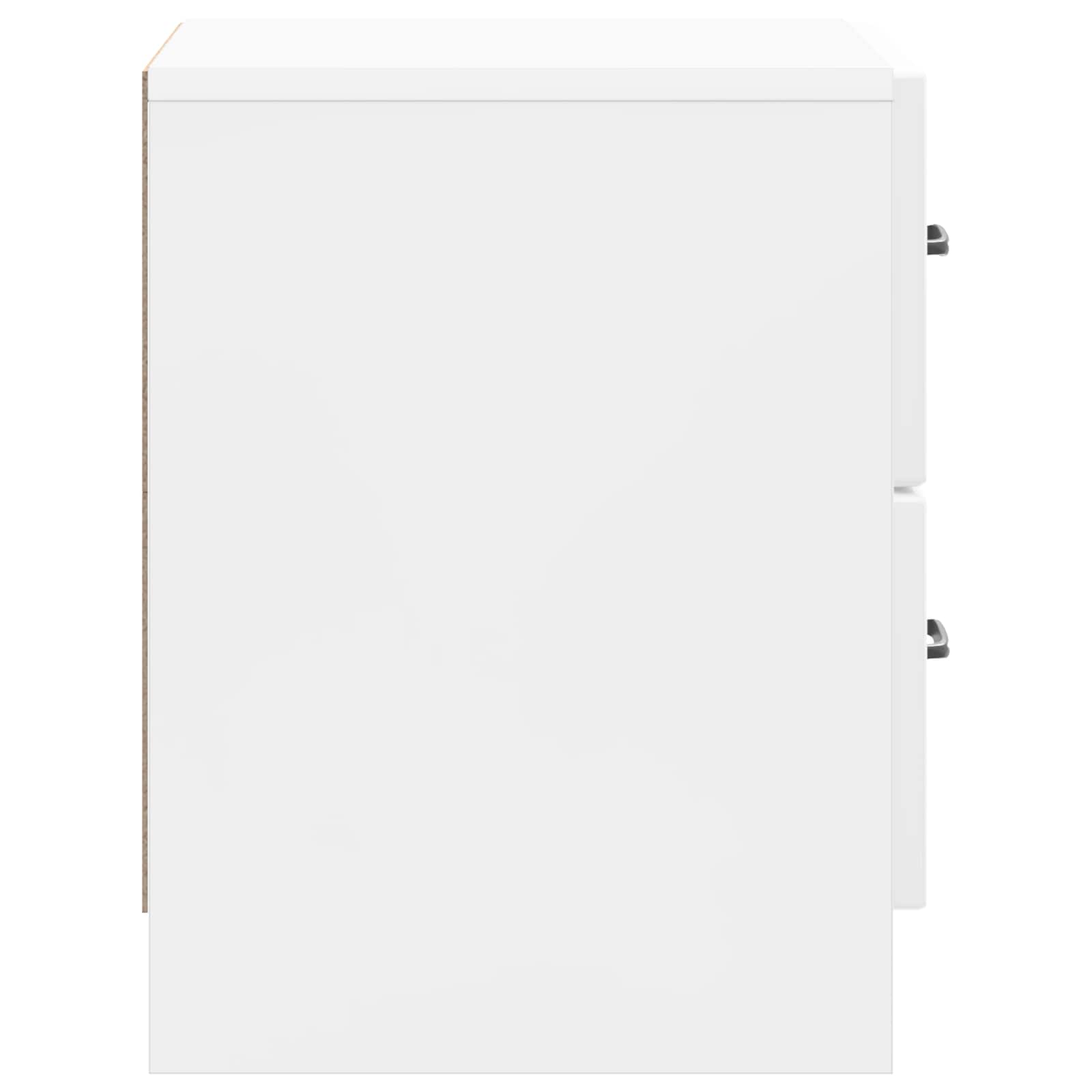 Cabinet de chevet Blanc brillant 43 x 34,5 x 44,5 cm - XIOS