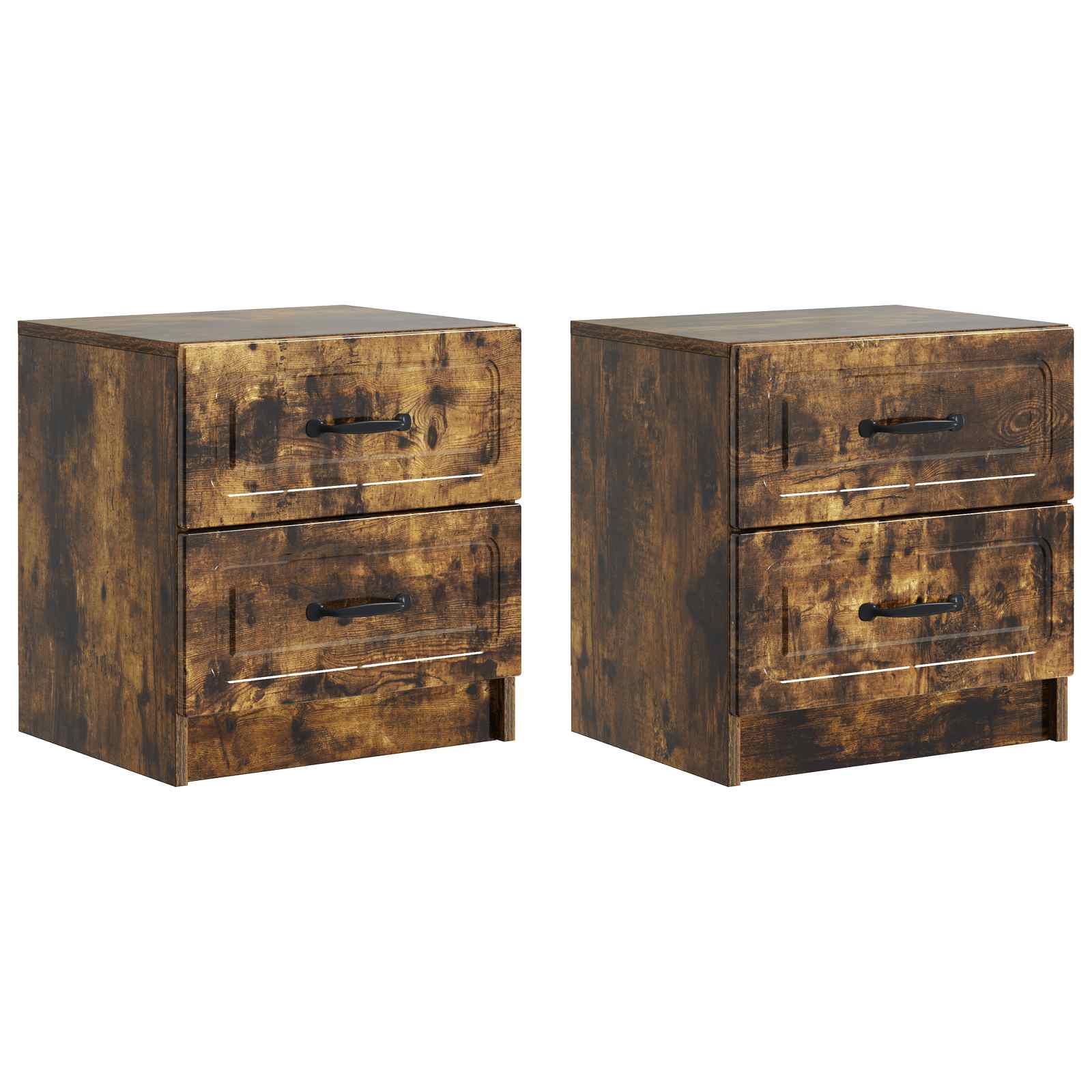 Cabinet de chevet 2 pcs Chêne fumé 43 x 34,5 x 44,5 cm - XIOS