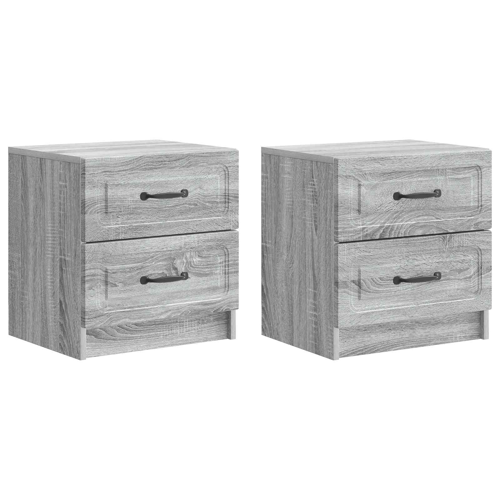 Cabinet de chevet 2 pcs Sonoma gris 43 x 34,5 x 44,5 cm - XIOS