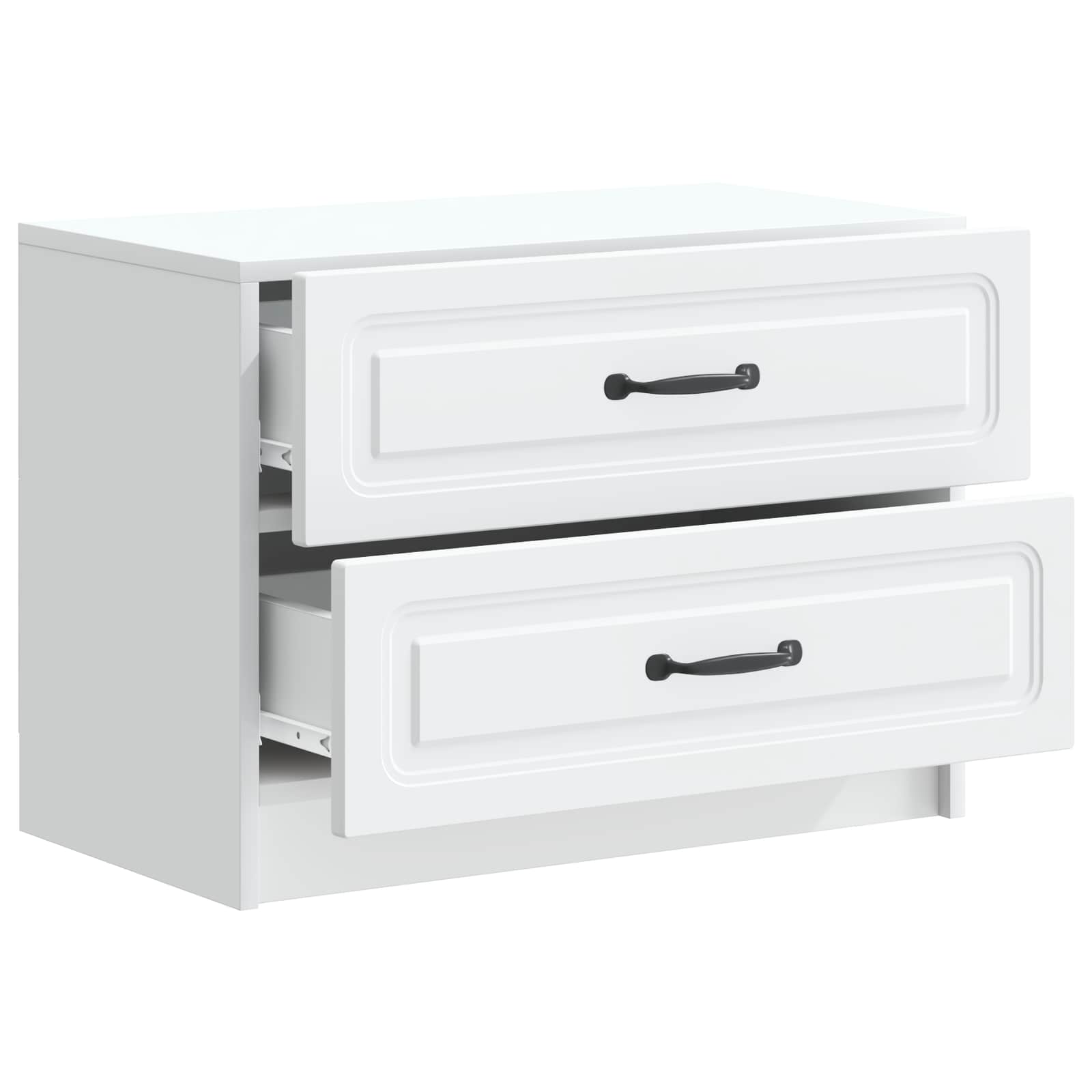 Cabinet de chevet Blanc 62 x 34,5 x 44,5 cm Bois d'ingénierie - XIOS