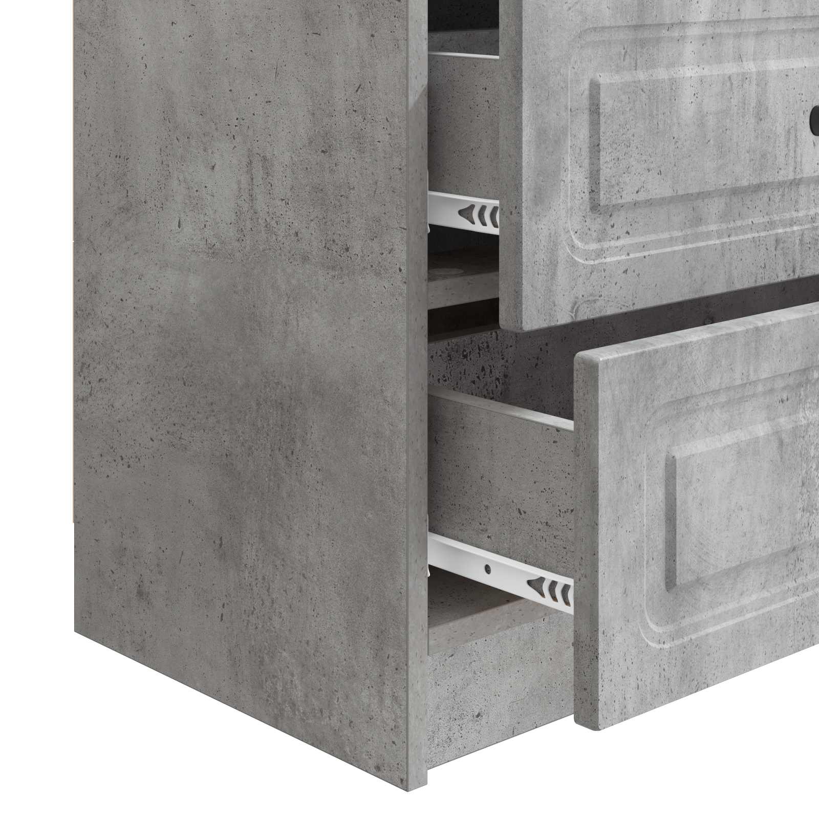 Cabinet de chevet avec tiroir Gris béton 62 x 34,5 x 44,5 cm - XIOS