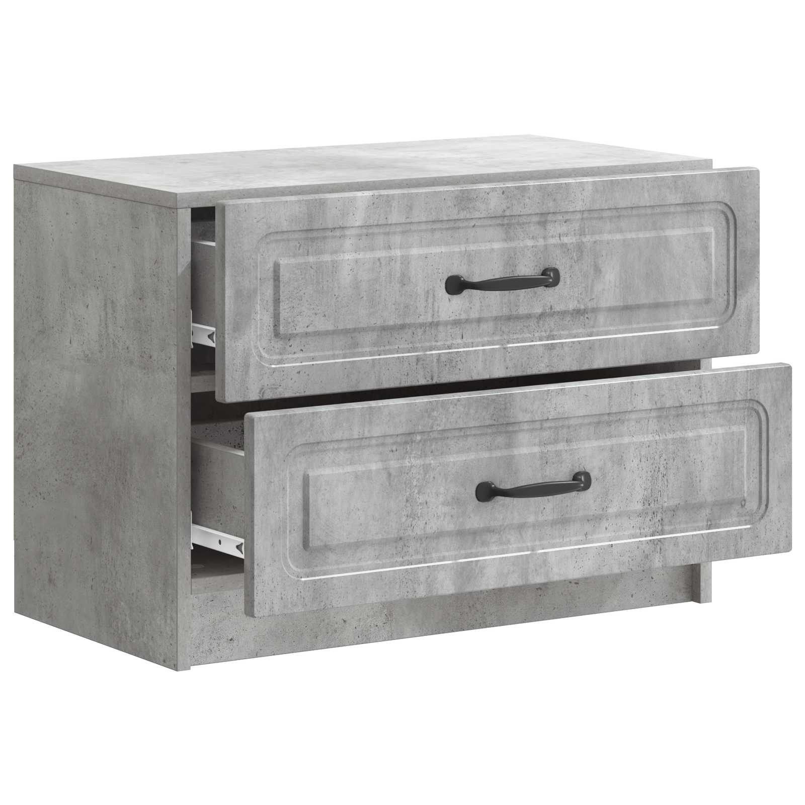 Cabinet de chevet avec tiroir Gris béton 62 x 34,5 x 44,5 cm - XIOS